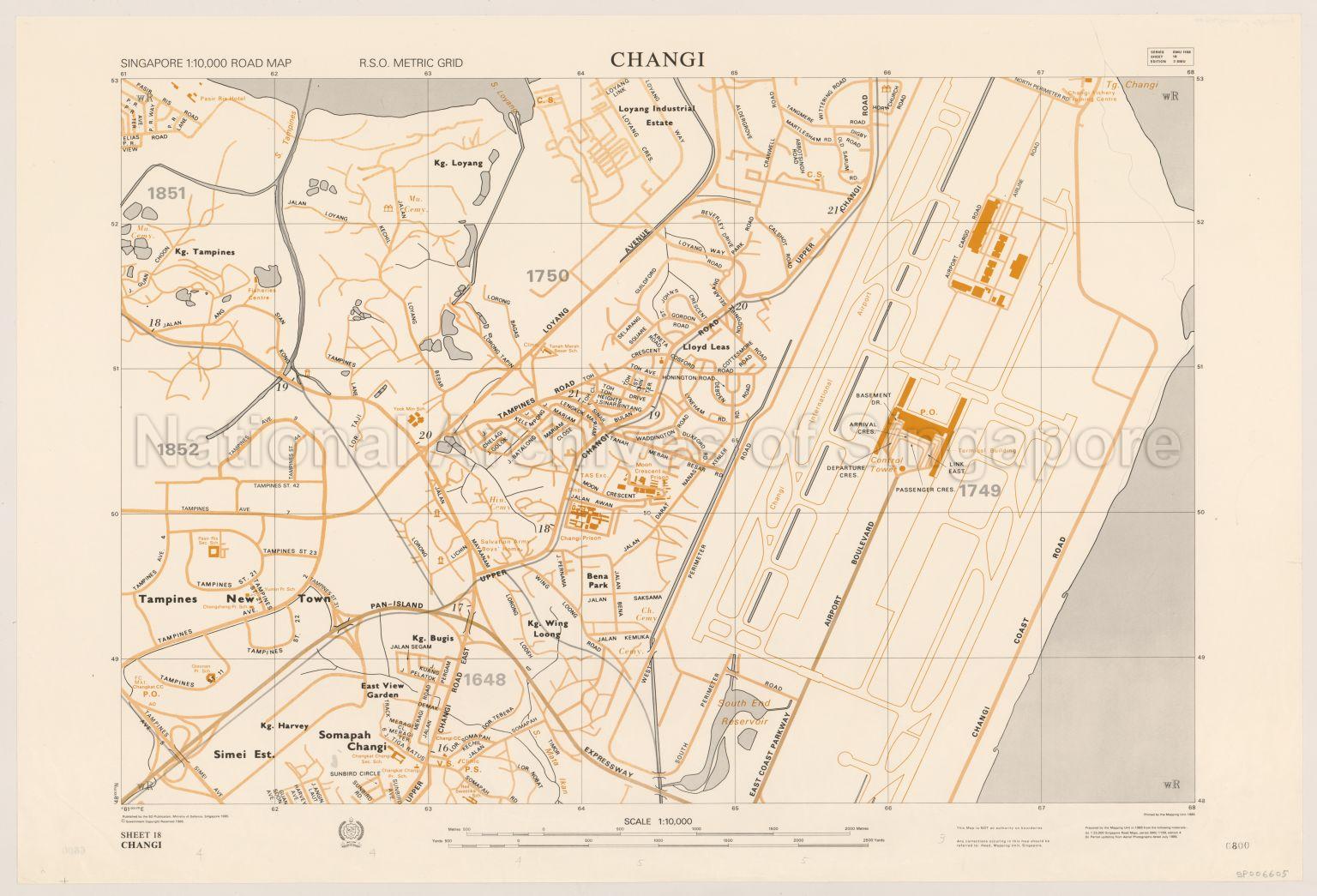 Singapore Road Map. Changi