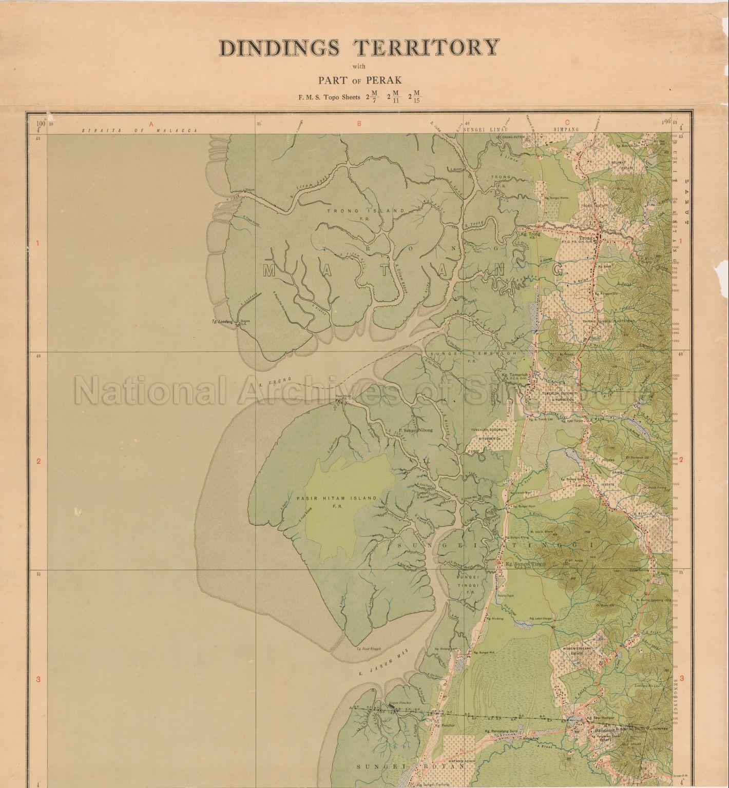 Dindings Territory With Part Of Perak, Federated Malay  …