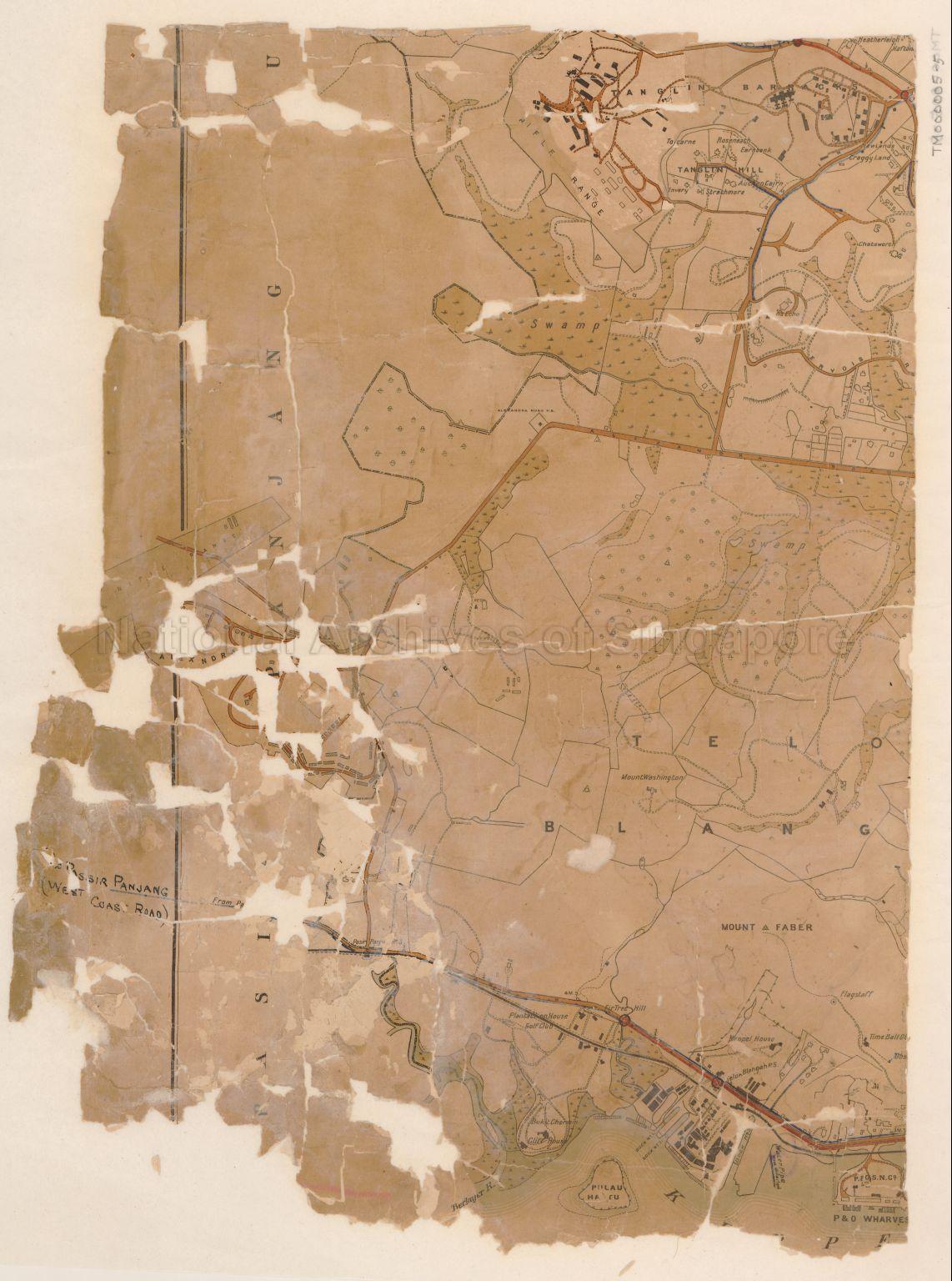 Map Of Singapore Town Within Municipal Limits 1906