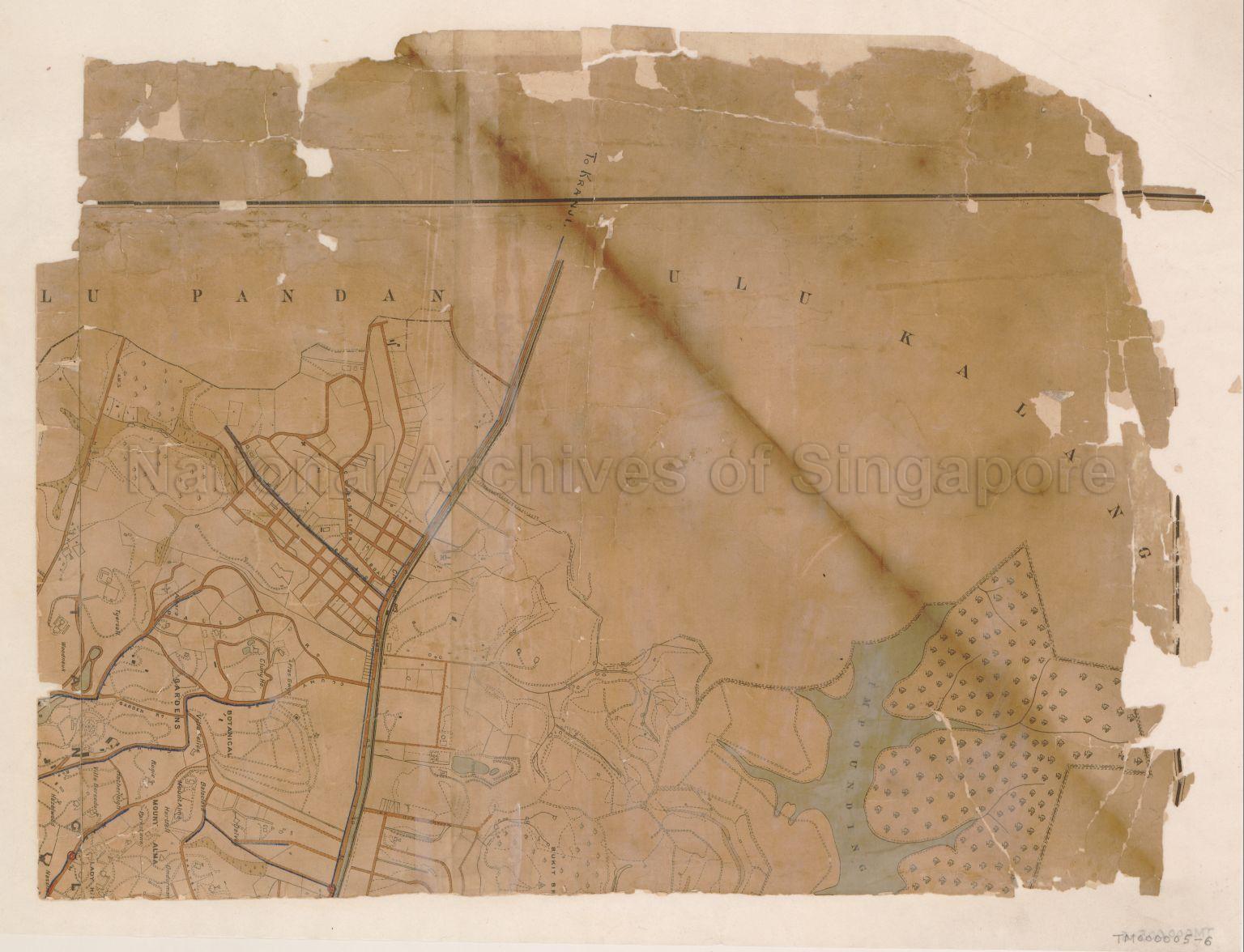 Map Of Singapore Town Within Municipal Limits 1906