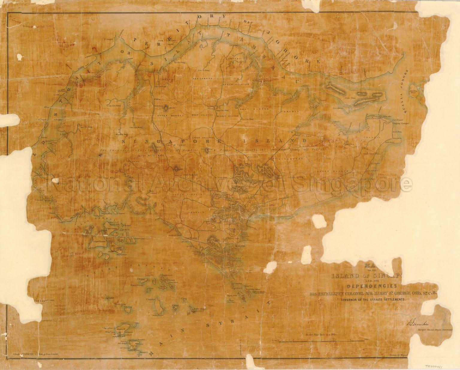 Map of the Island of Singapore and its Dependencies