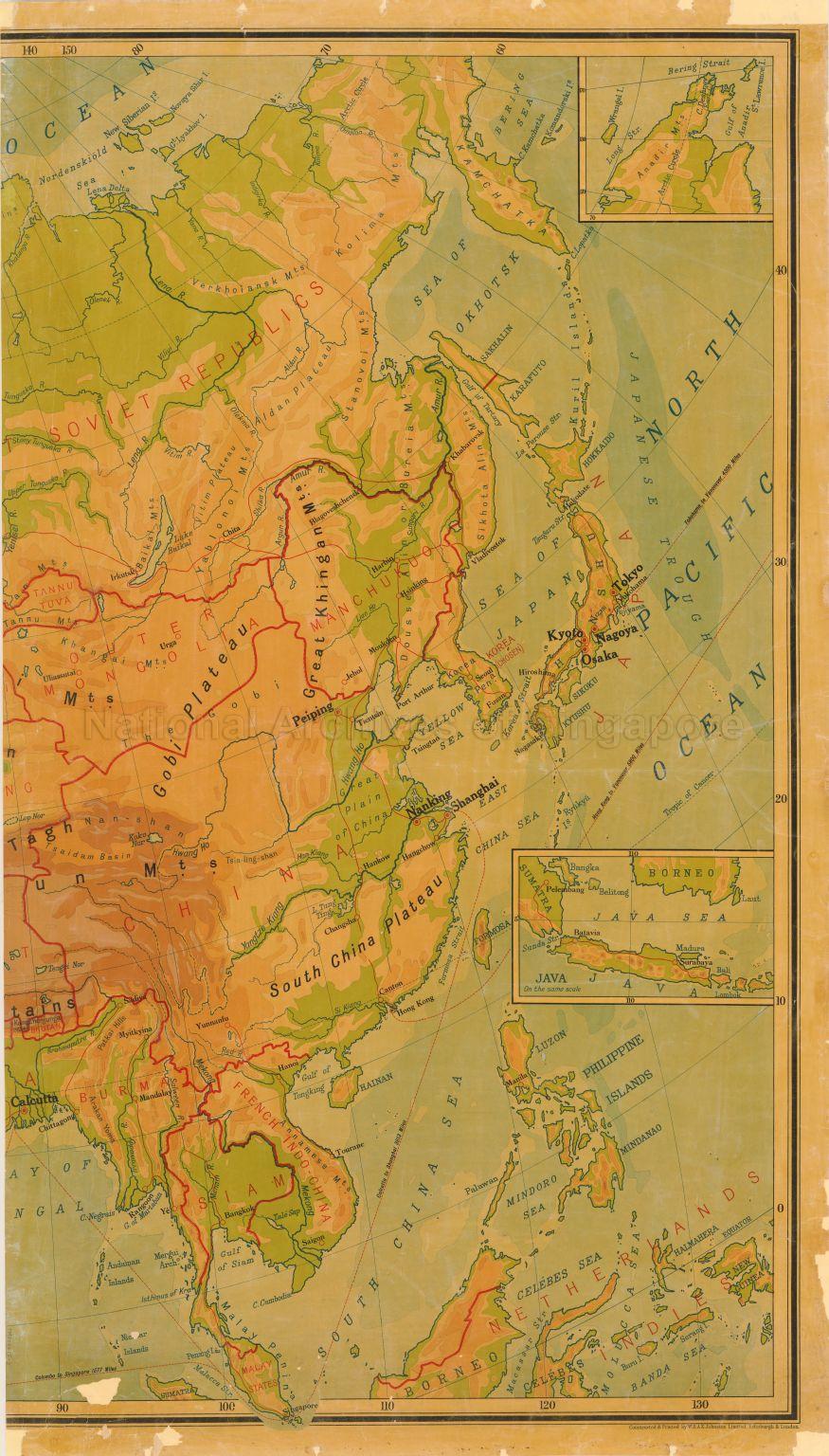 Physical-Political Map of Asia