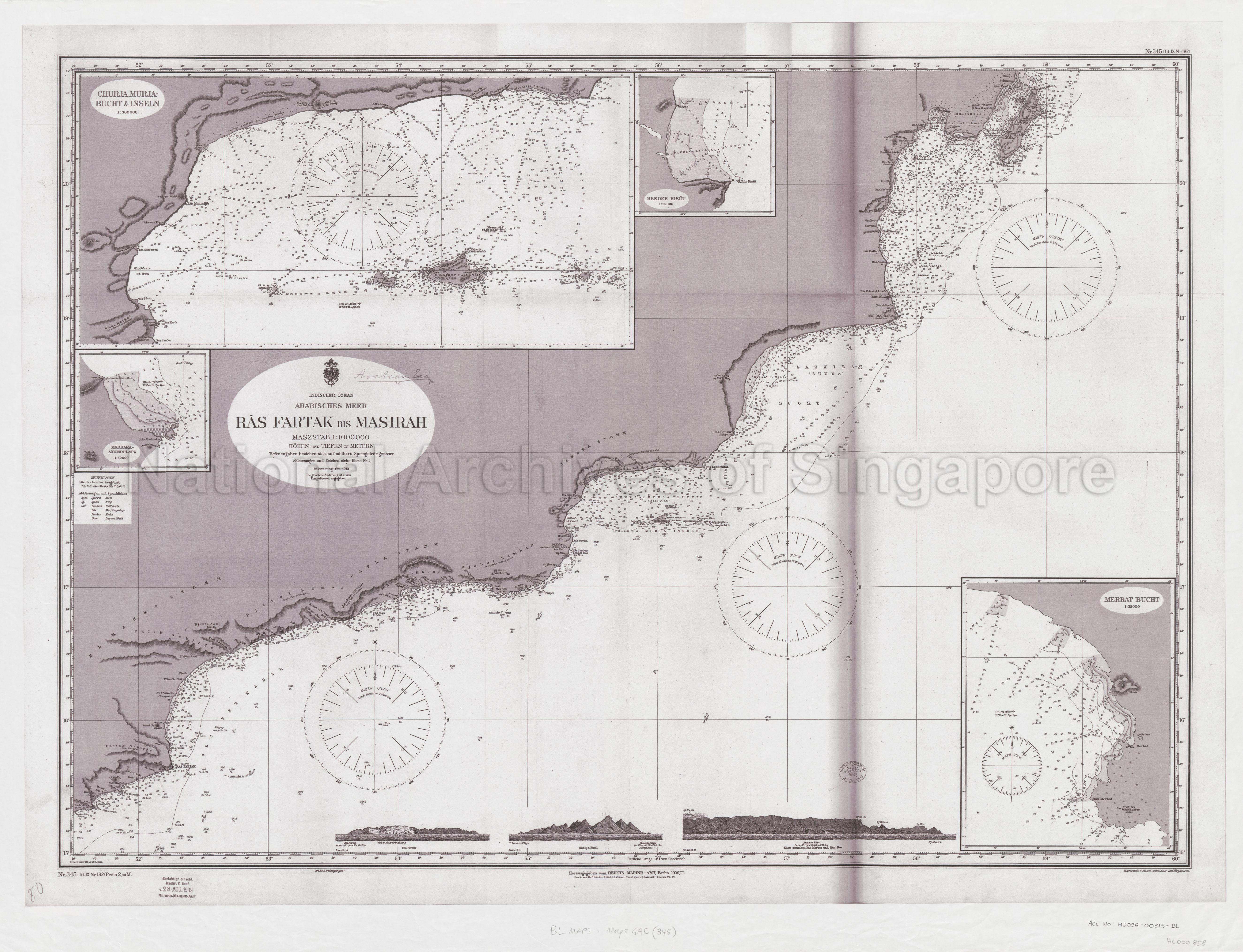 Arabisches Meer RAS FARTAK Bis MASIRAH (Arabian Sea)