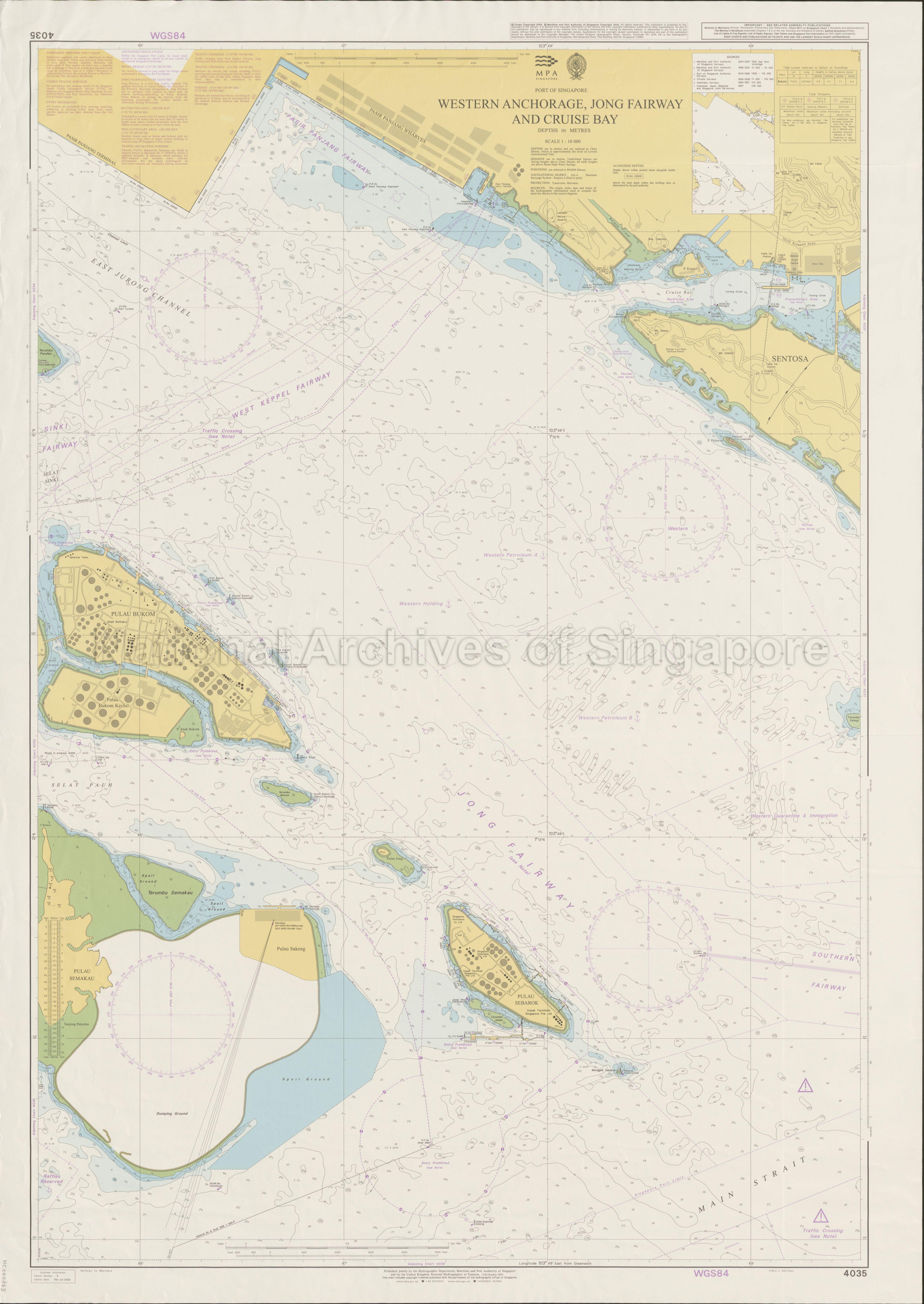 Port Of Singapore. Western Anchorage, Jong Fairway And  …