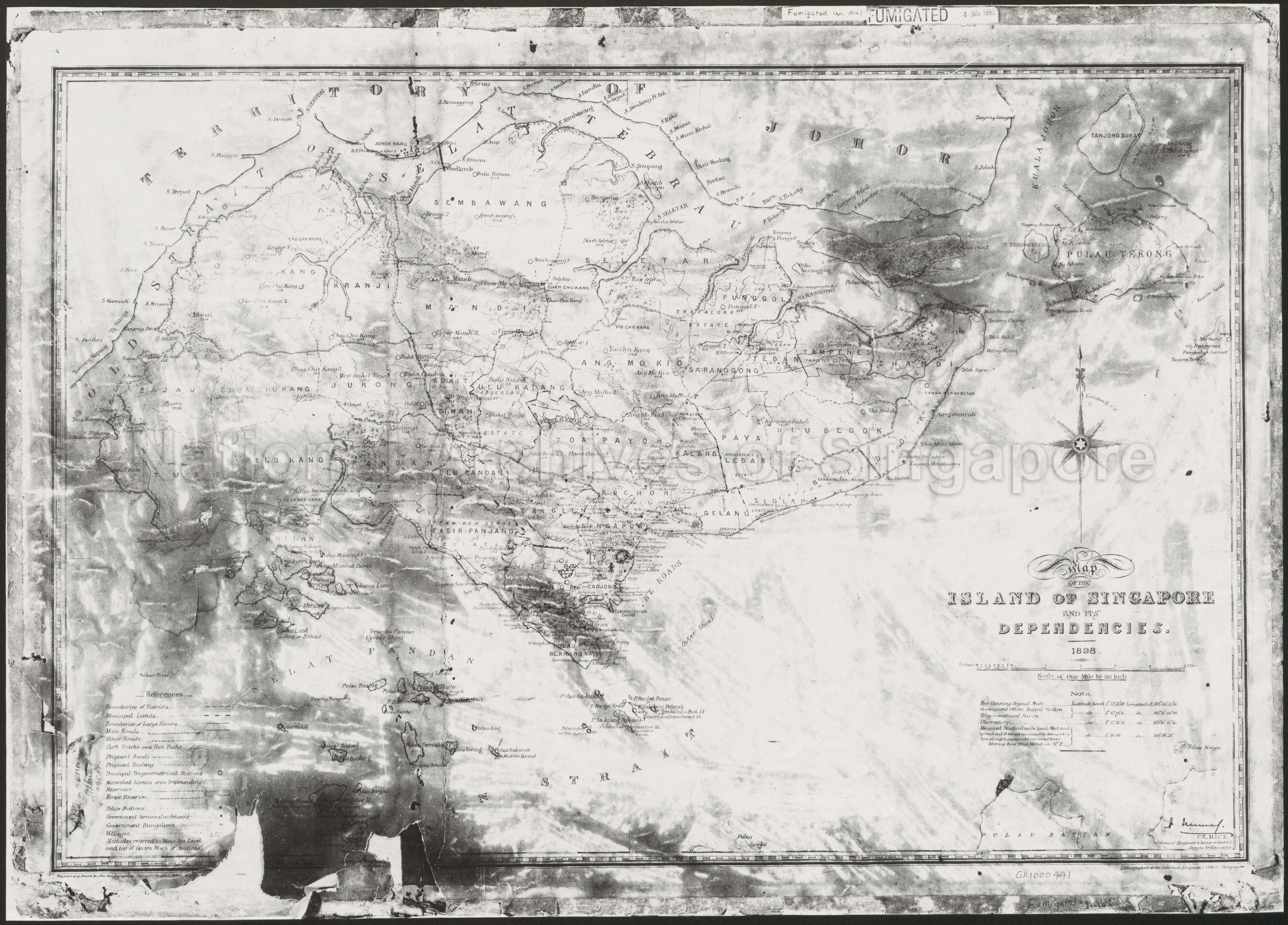Map of the Island of Singapore and its Dependencies 1898