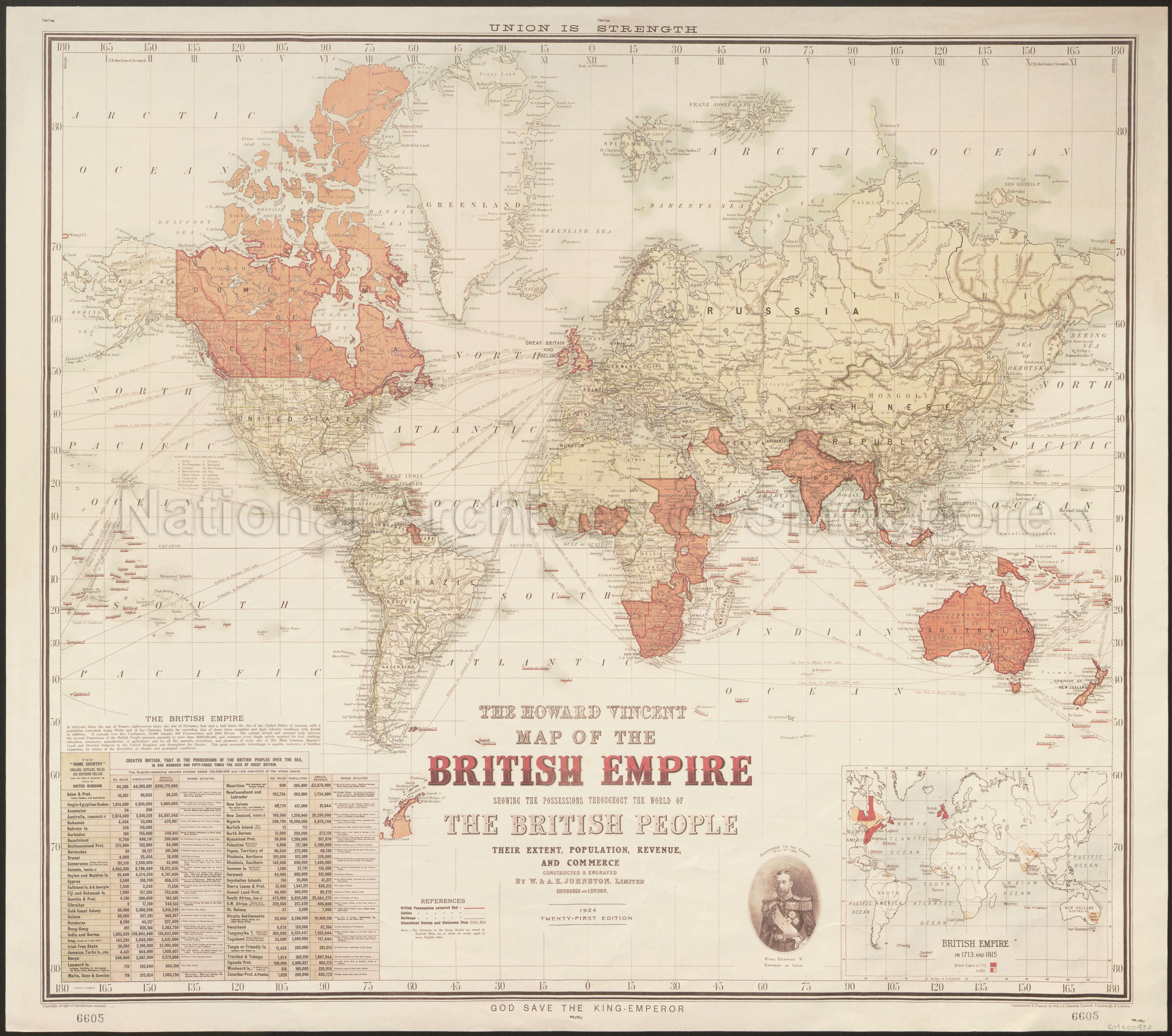 The Howard Vincent Map of the British Empire Showing the  …