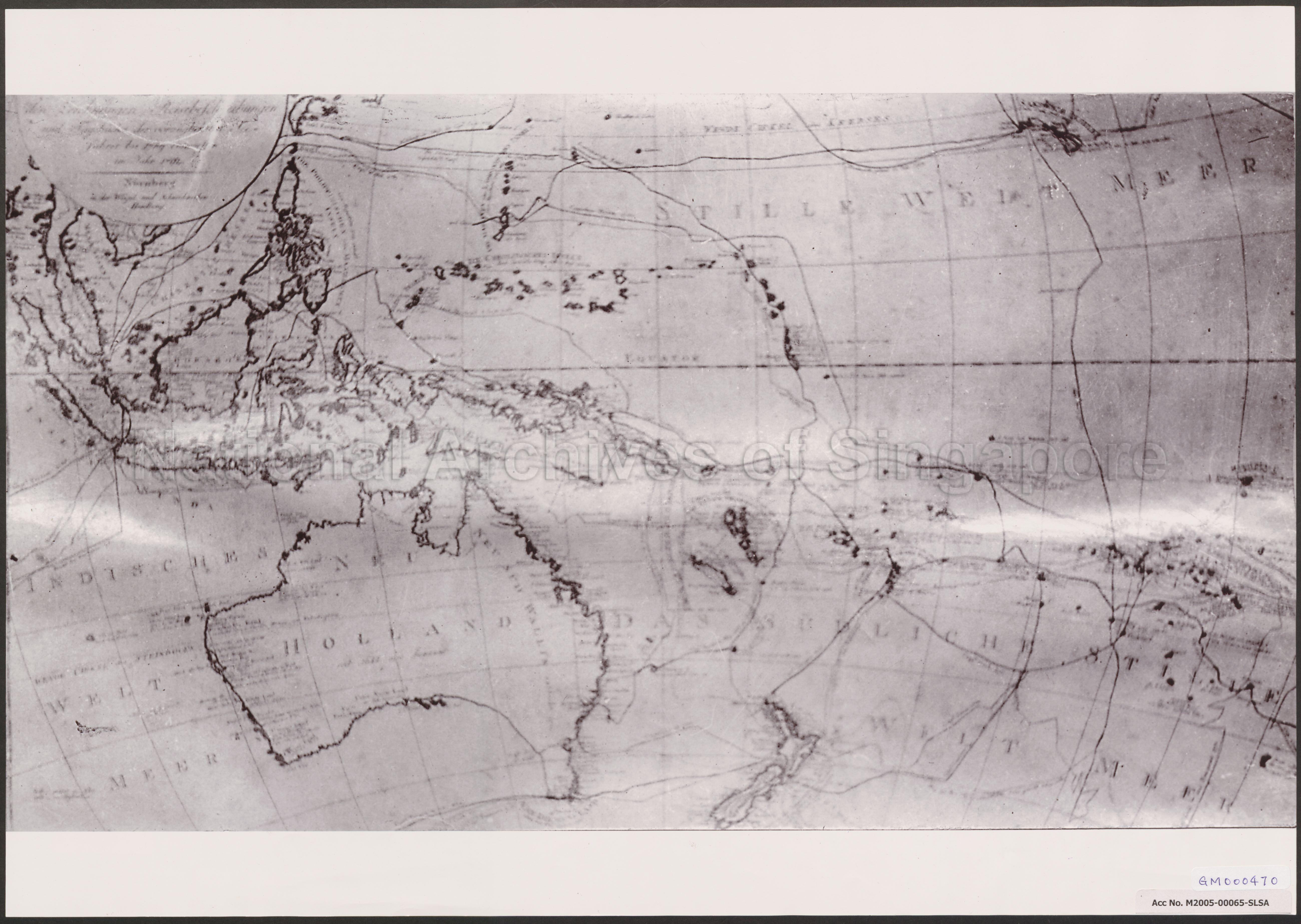 A map of South East Asia, and Australasia