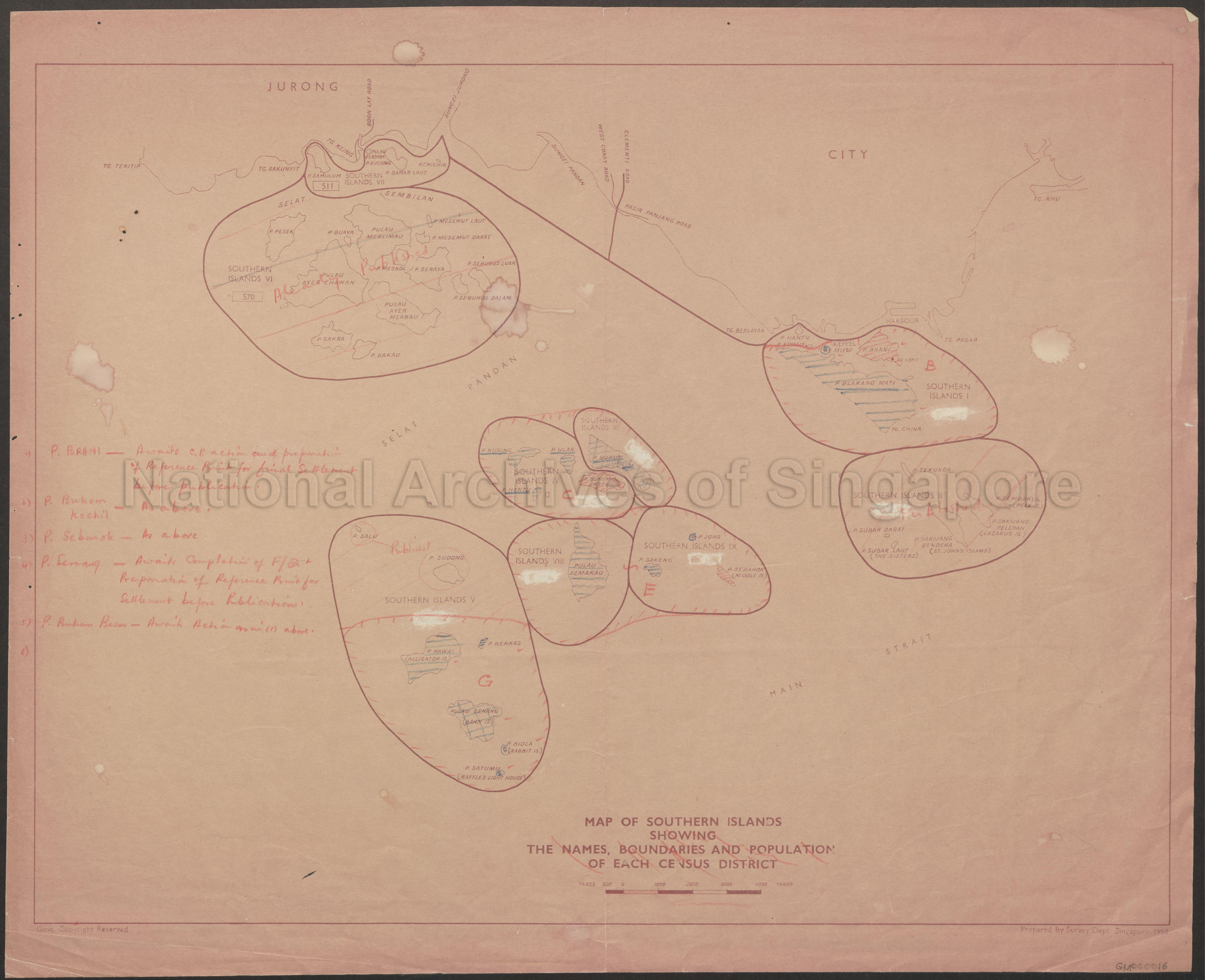 Map of the Southern Islands