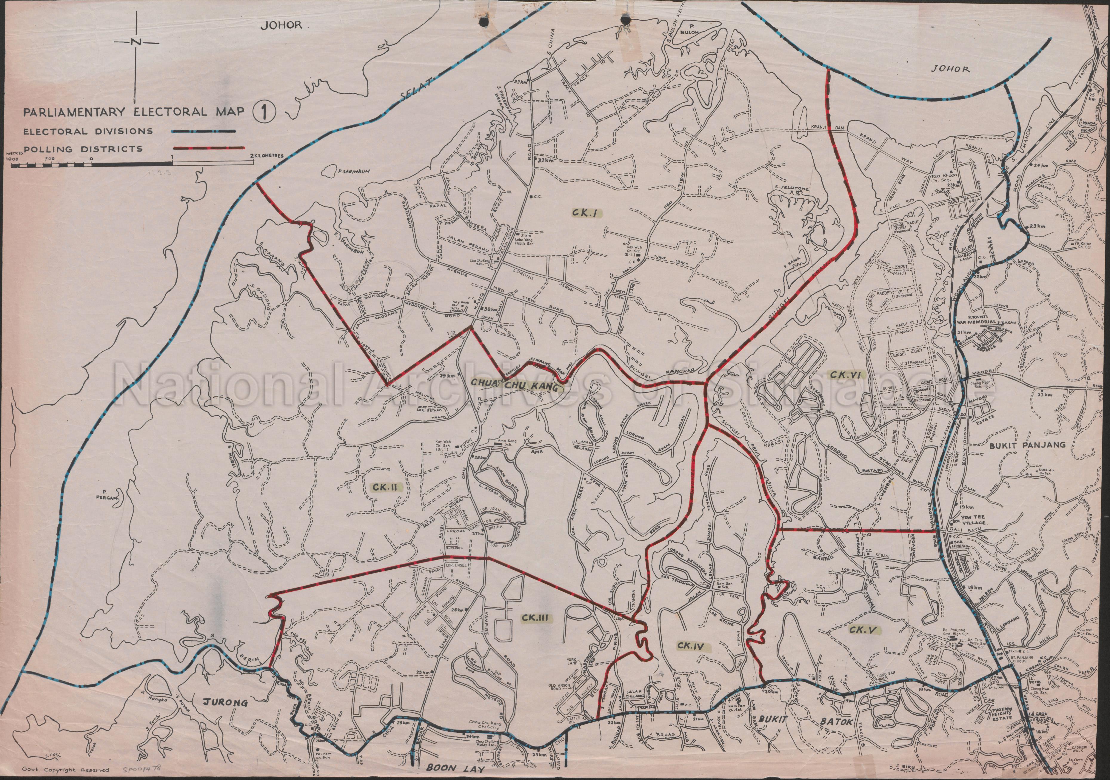 Parliamentary electoral Map (1): Chua Chu Kang.