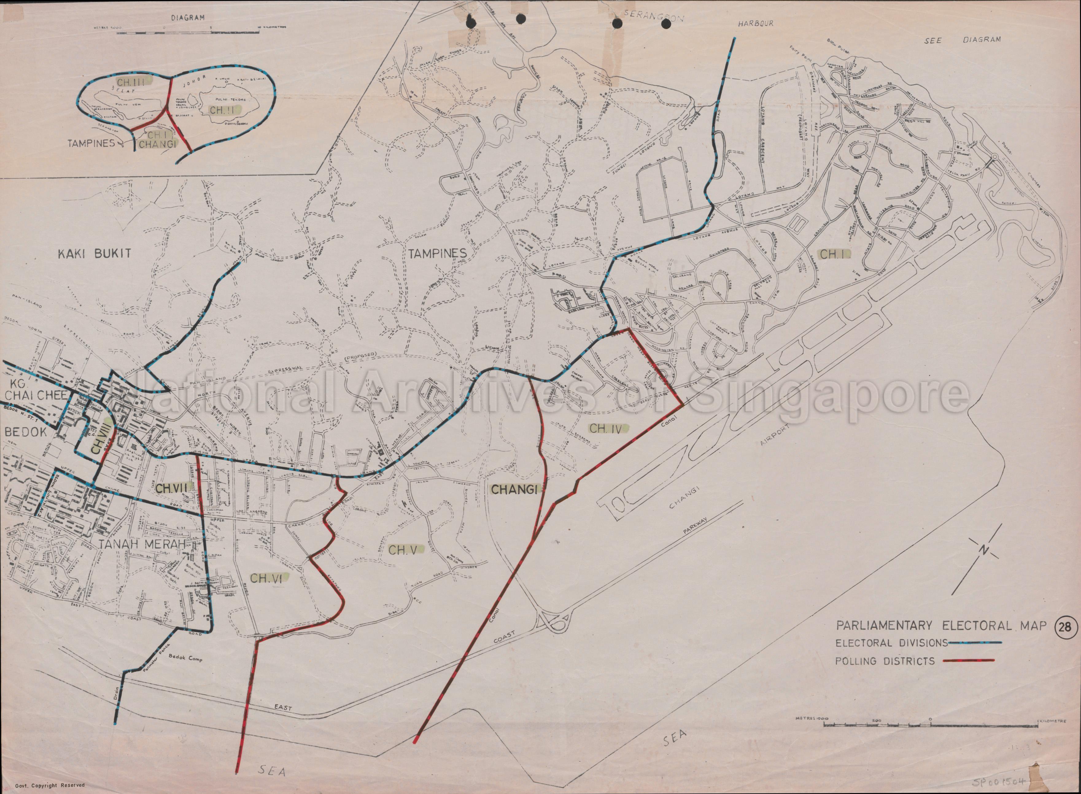 Parliamentary electoral Map (28): Changi and Tampines