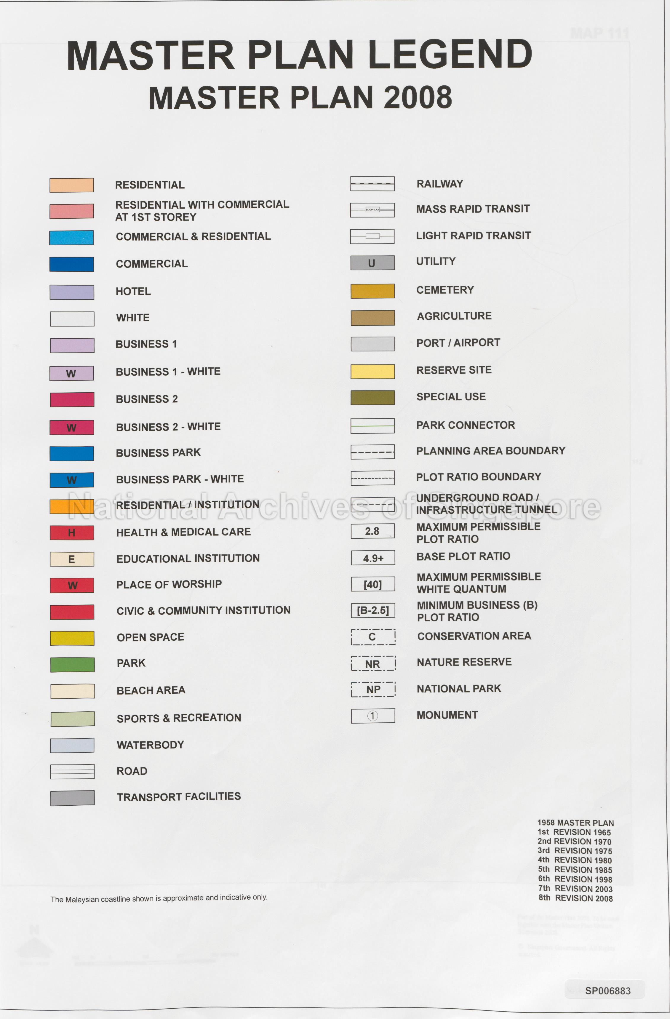 Master Plan Legend: Master Plan 2008