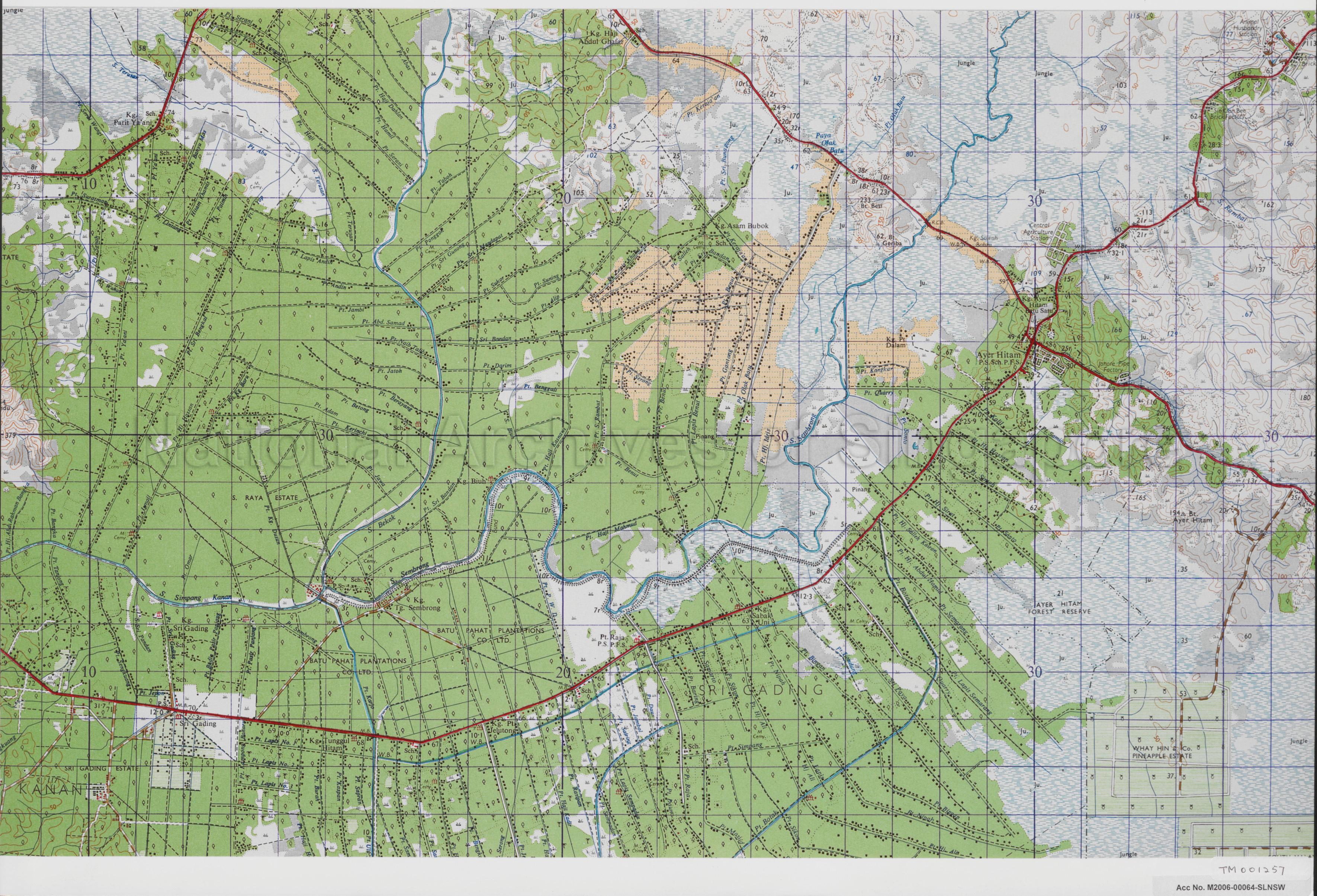 Malaysia Map Extracts: Ayer Hitam, Sri Gading