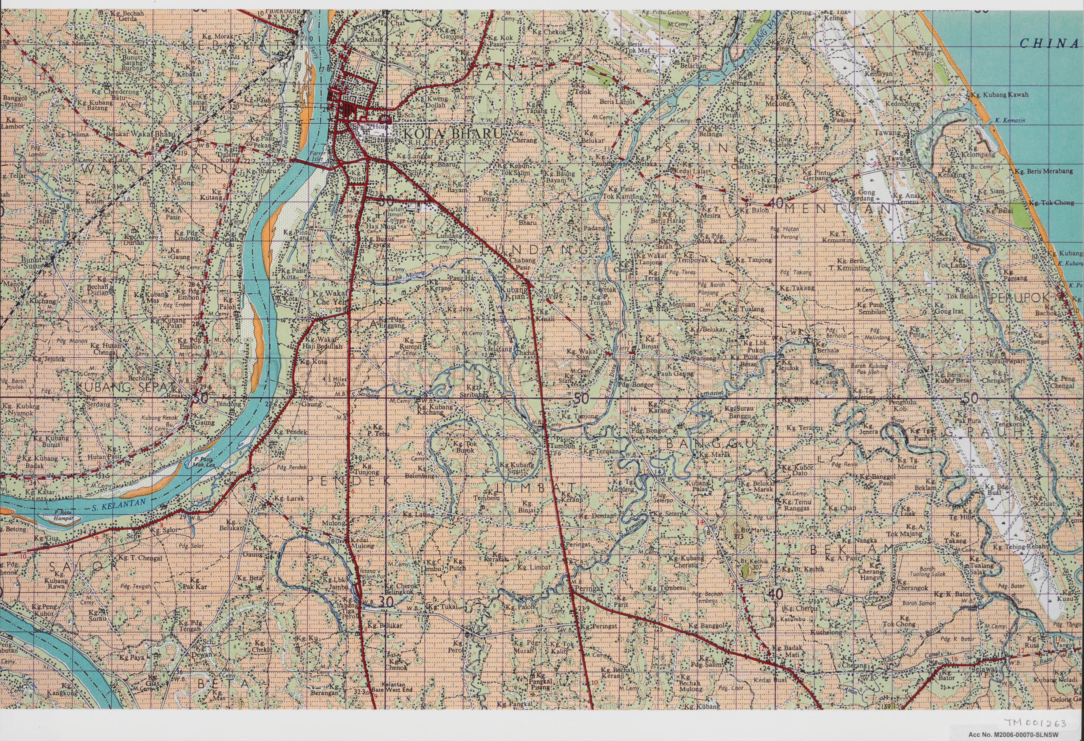 Malaysia Map Extracts:  Kota Bahru