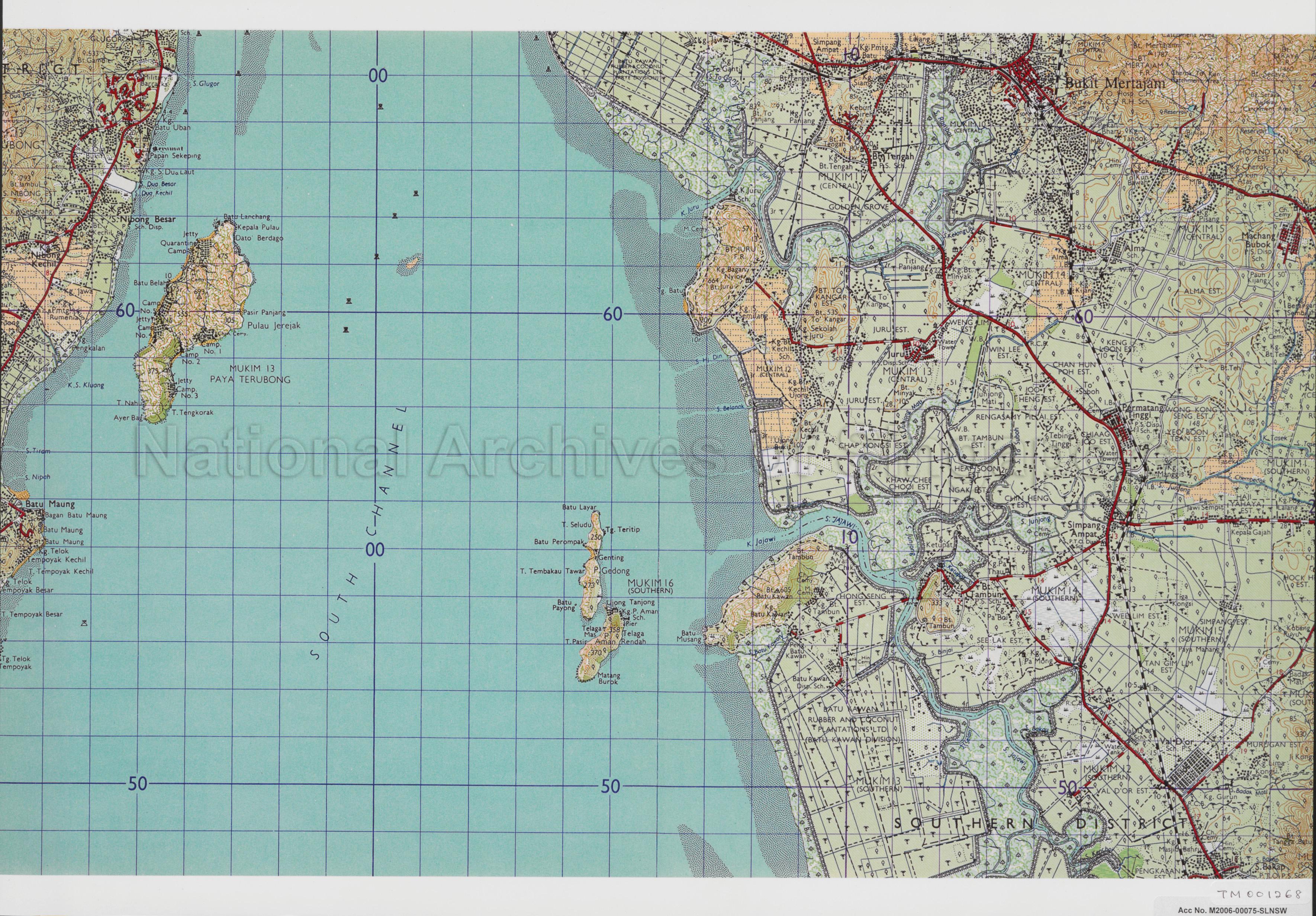 Malaysia Map Extracts:  Bukit Mertajam, Simpang Ampat,  …