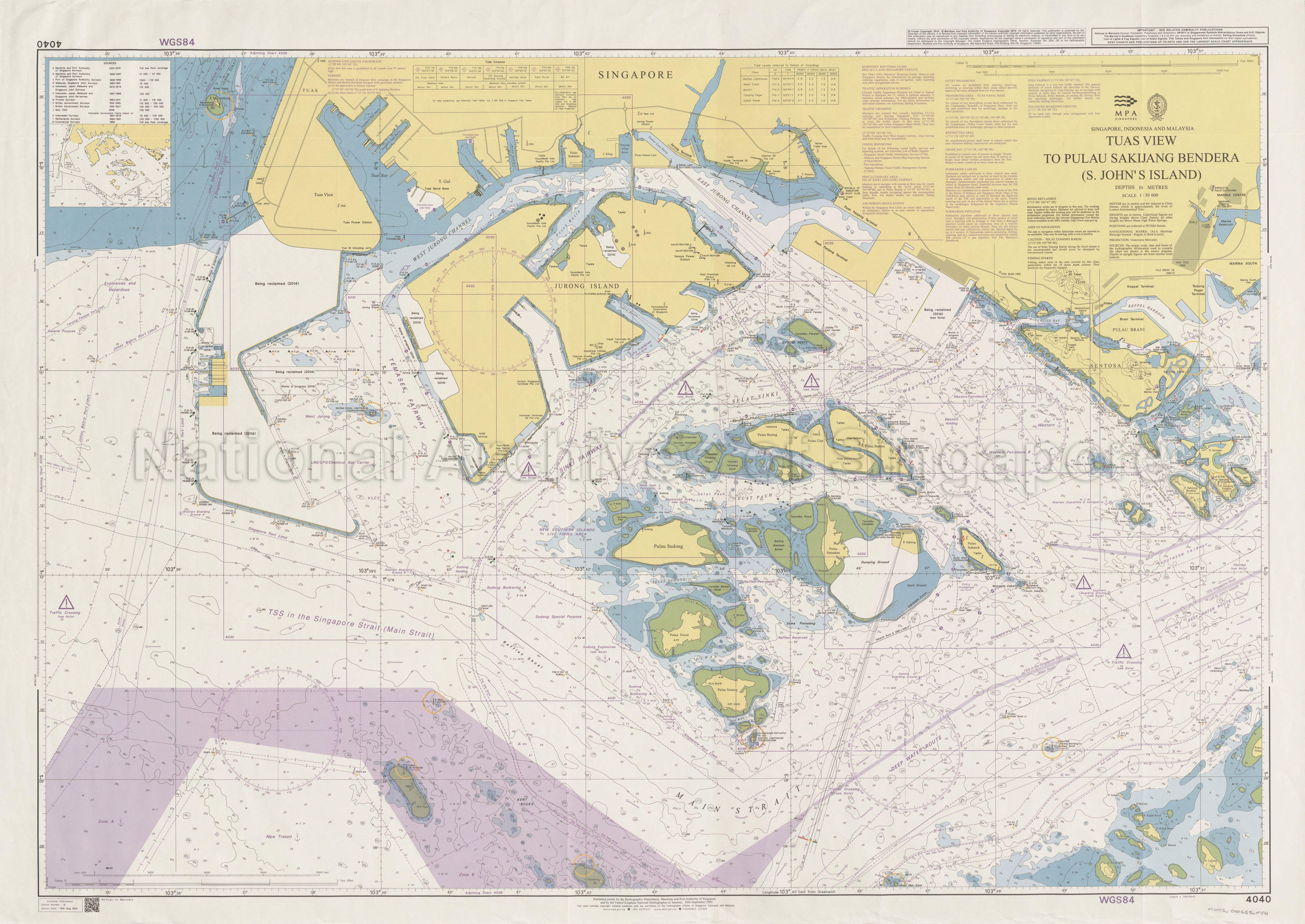 Singapore, Indonesia And Malaysia. Tuas View To Pulau  …