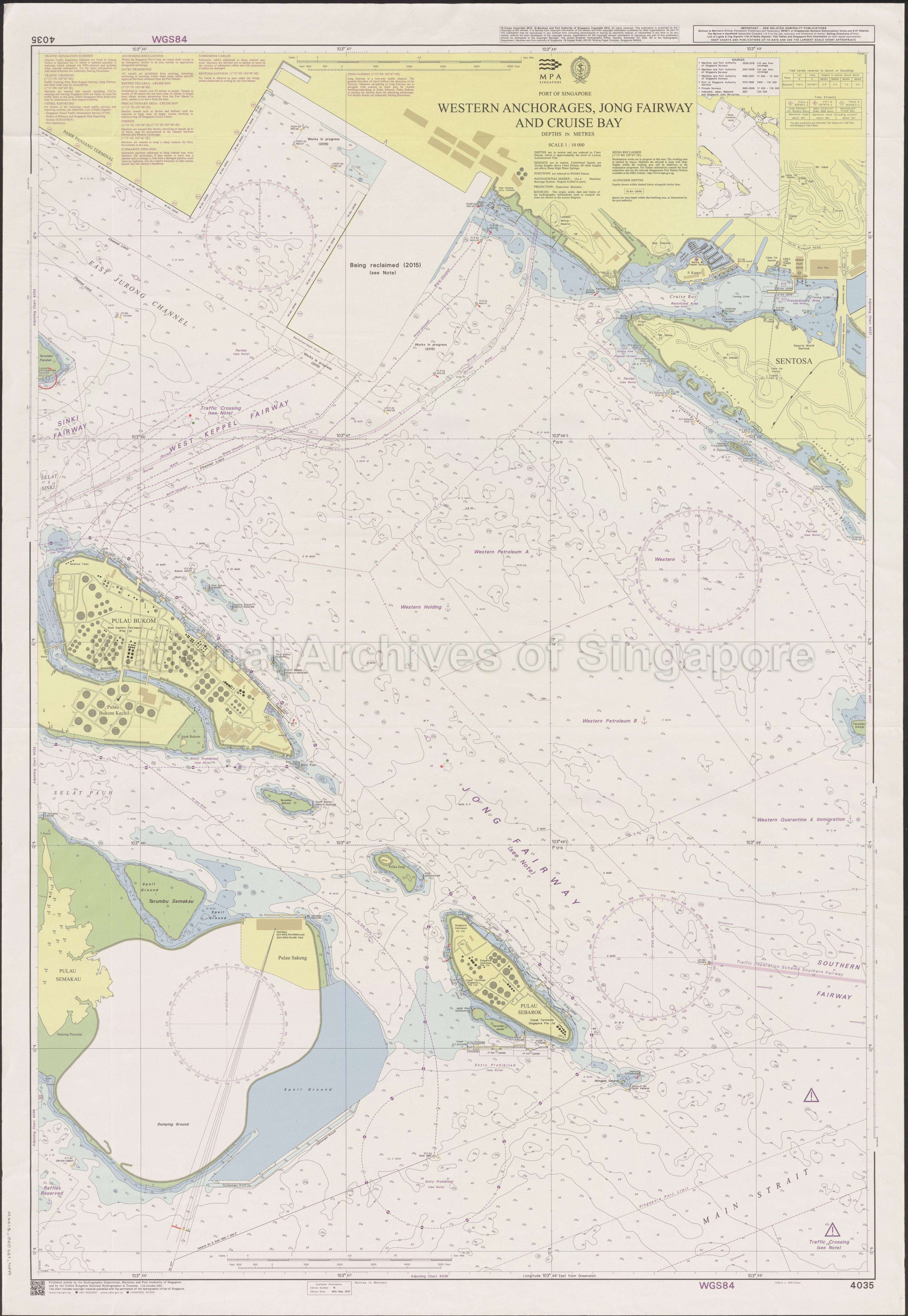 Port of Singapore. Western Anchorages, Jong Fairway And  …