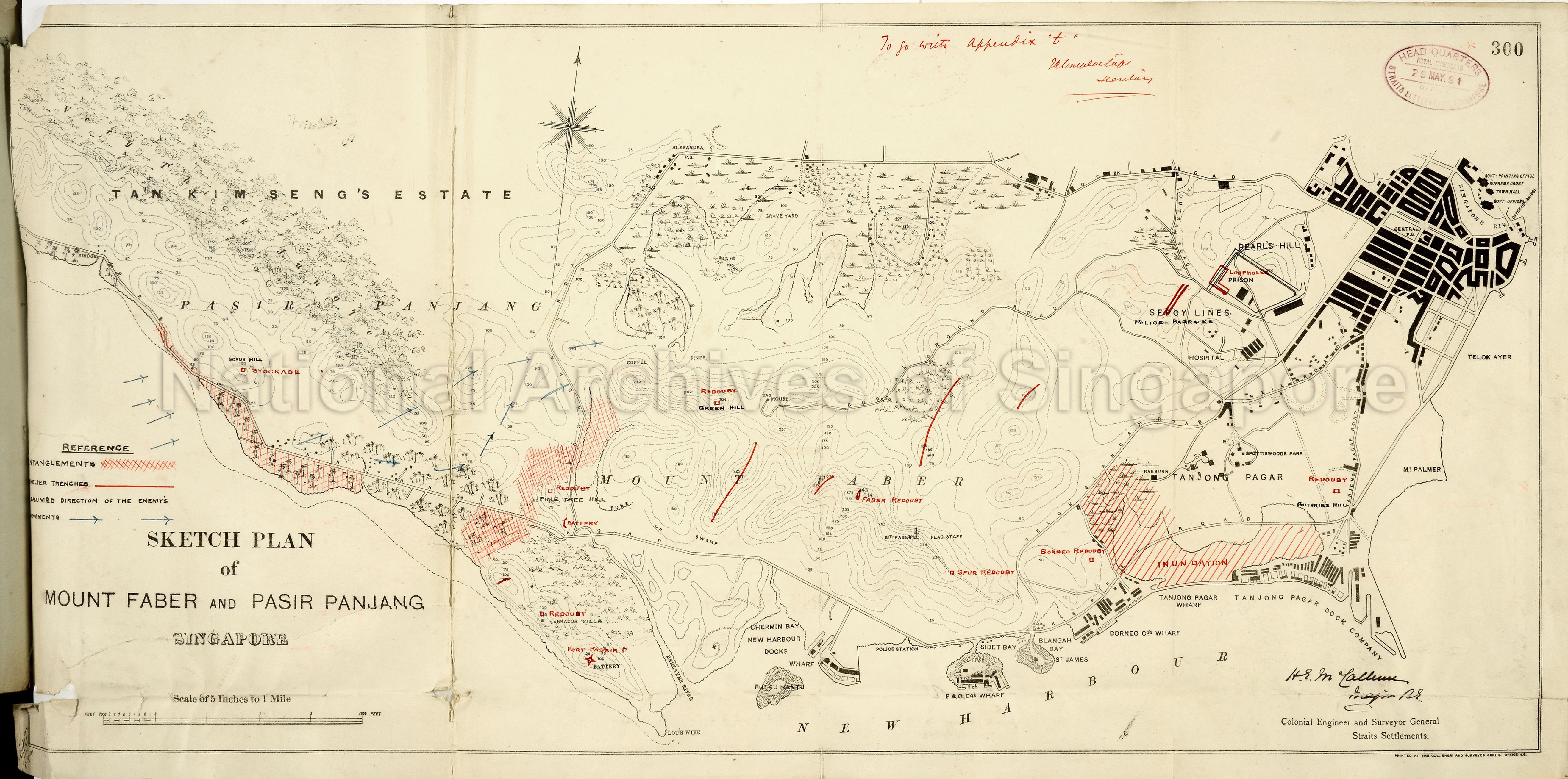 Sketch plan of Mount Faber and Pasir Panjang