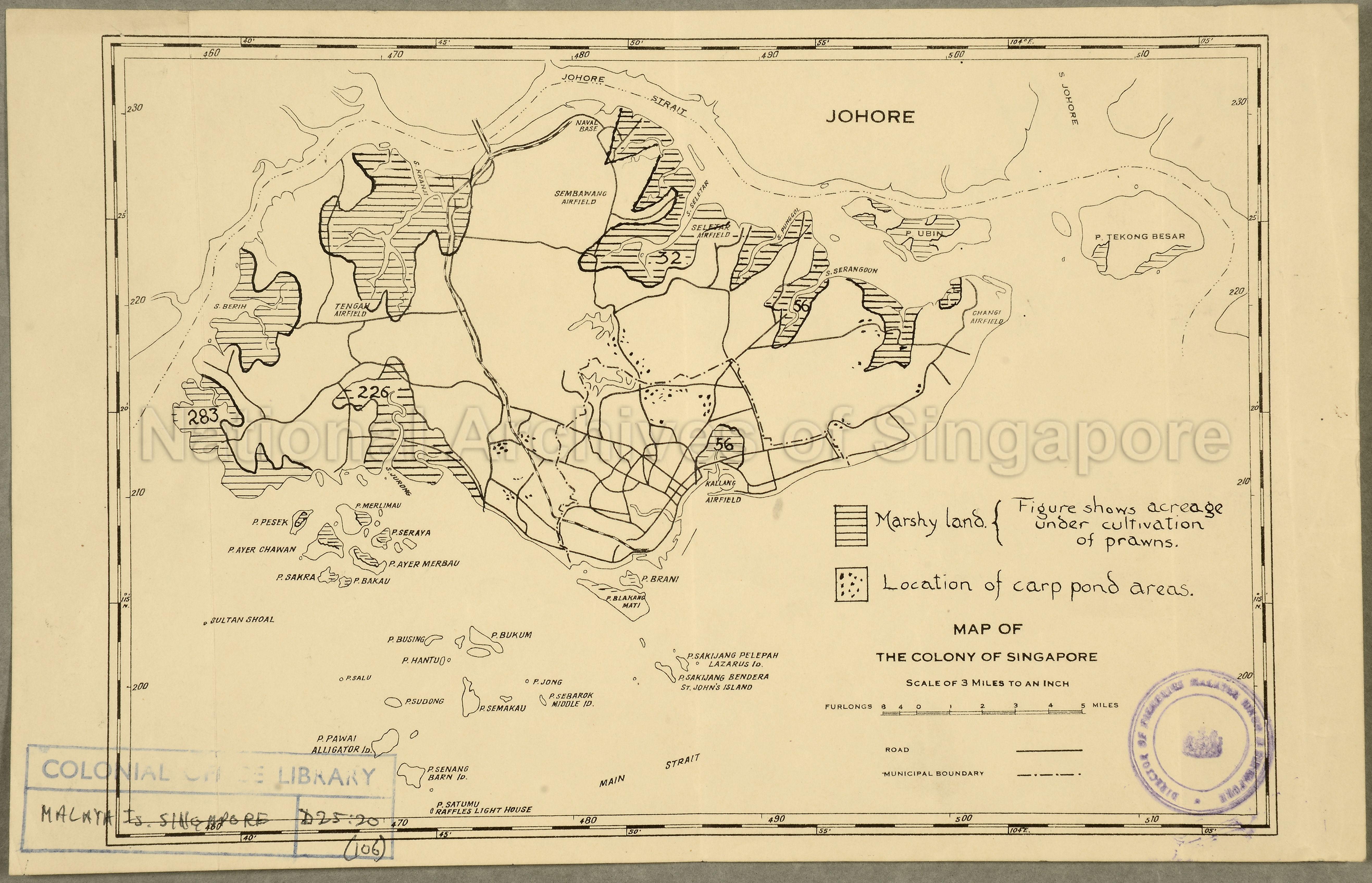Map of the Colony of Singapore