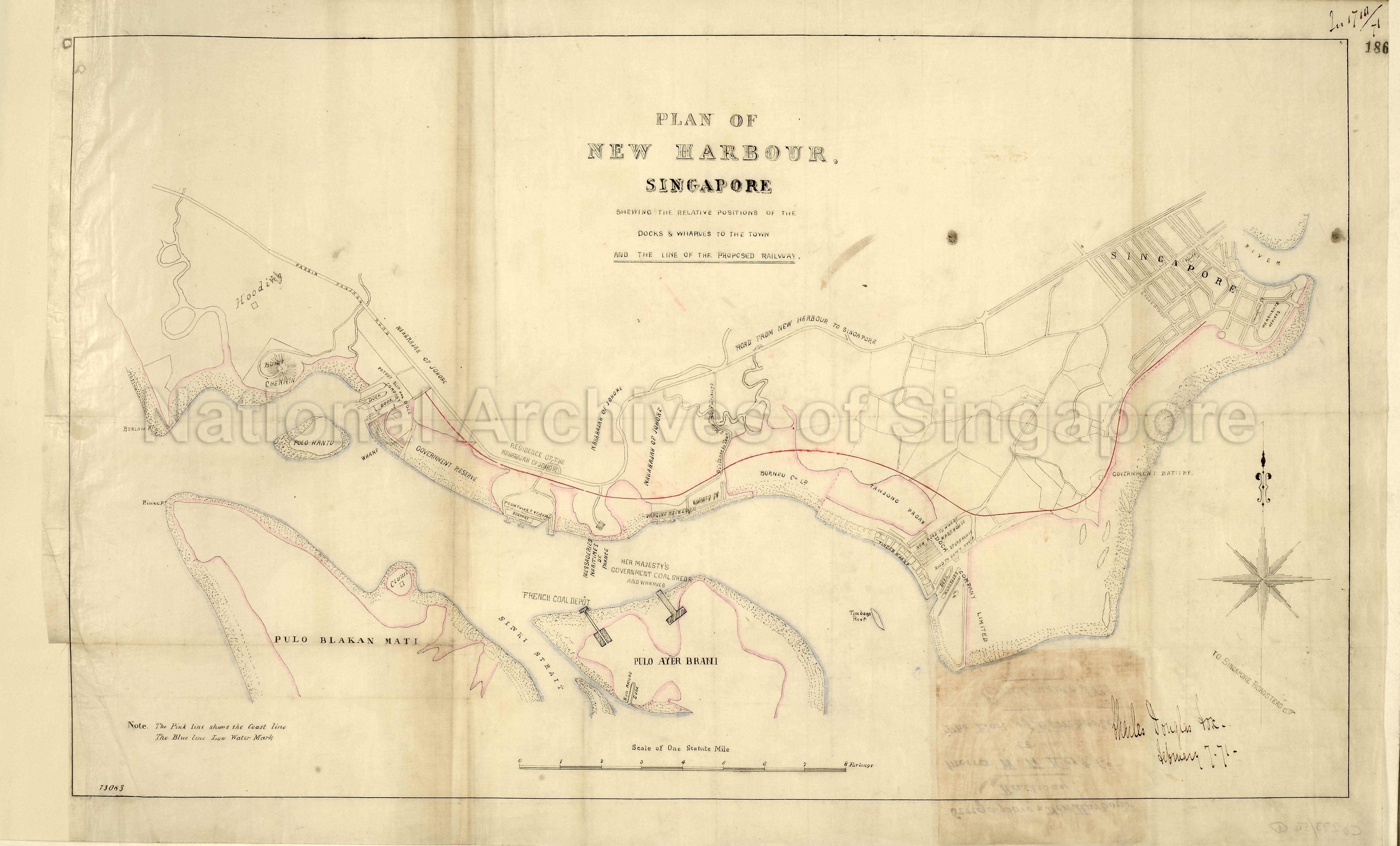 Plan of New Harbour, Singapore