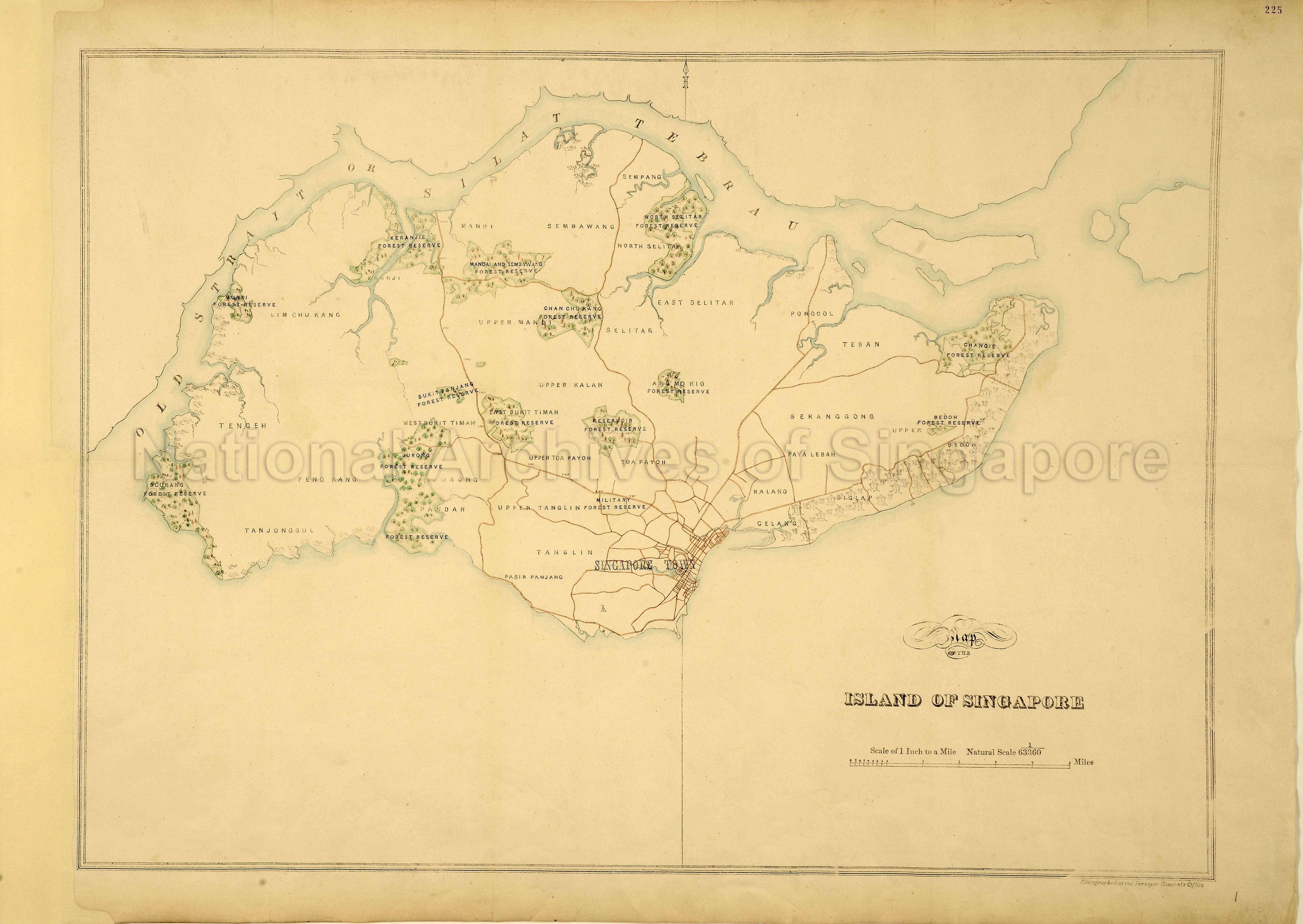 Map of the Island of Singapore
