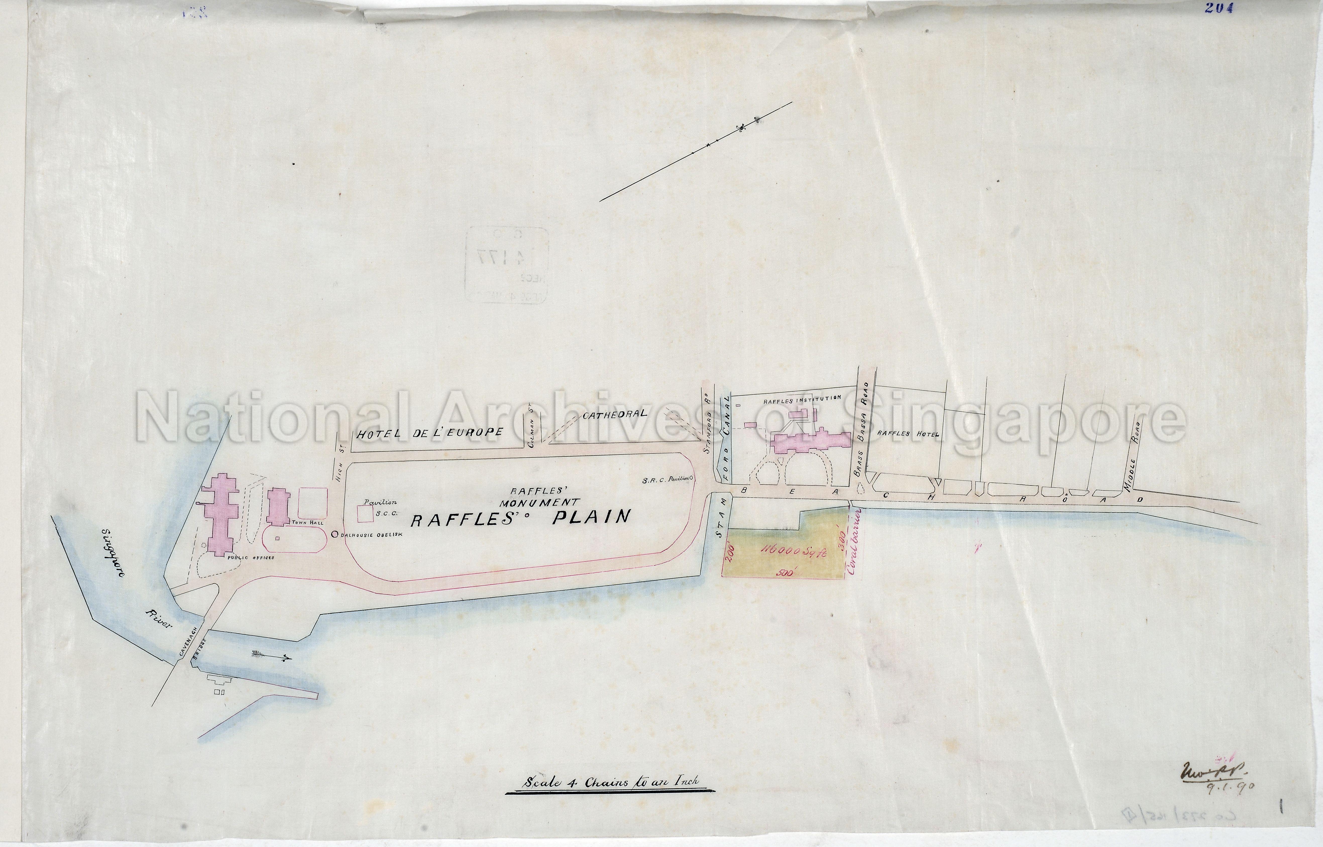 Plan of the waterfront at Singapore