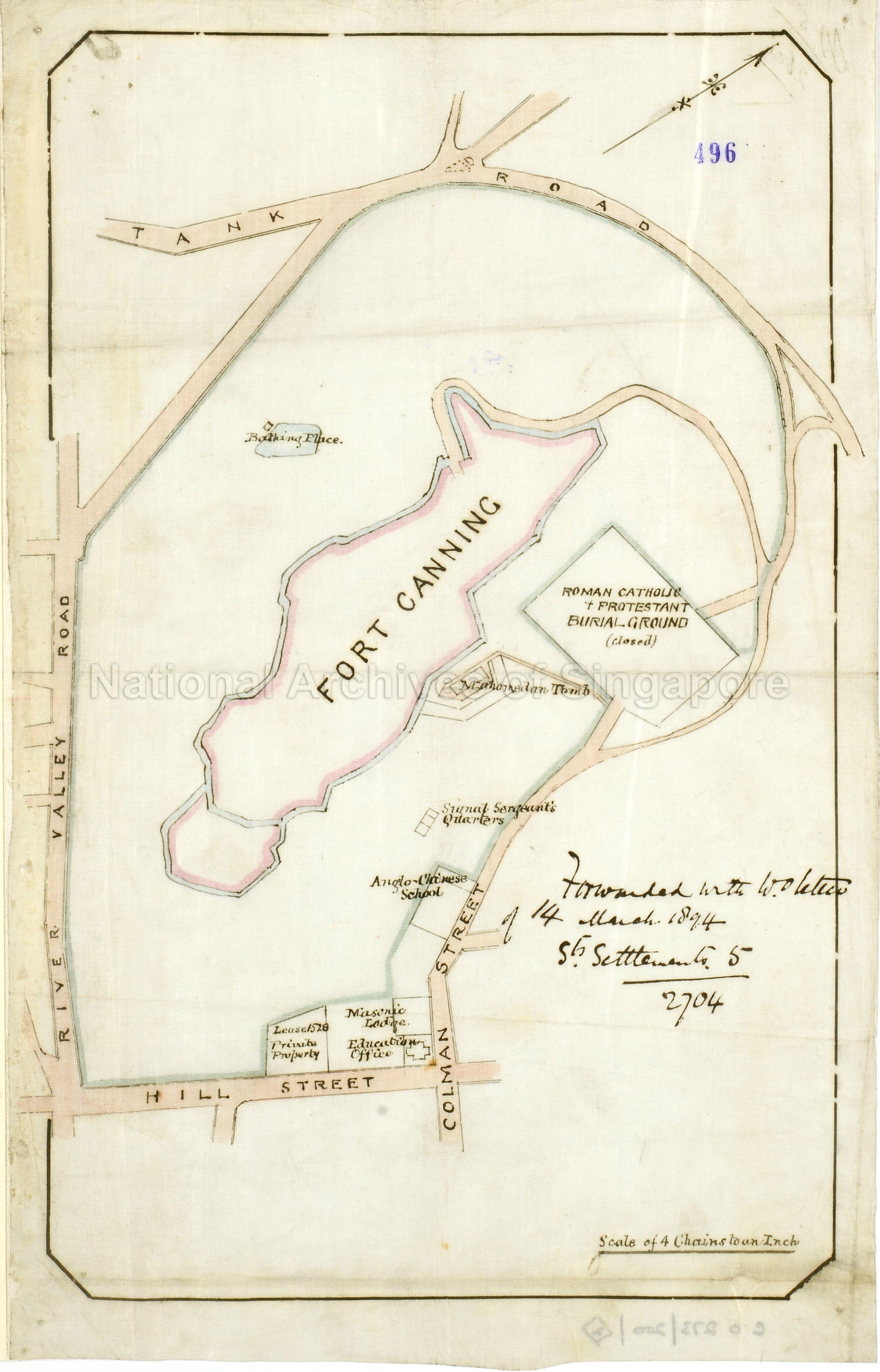 Plan of Fort Canning