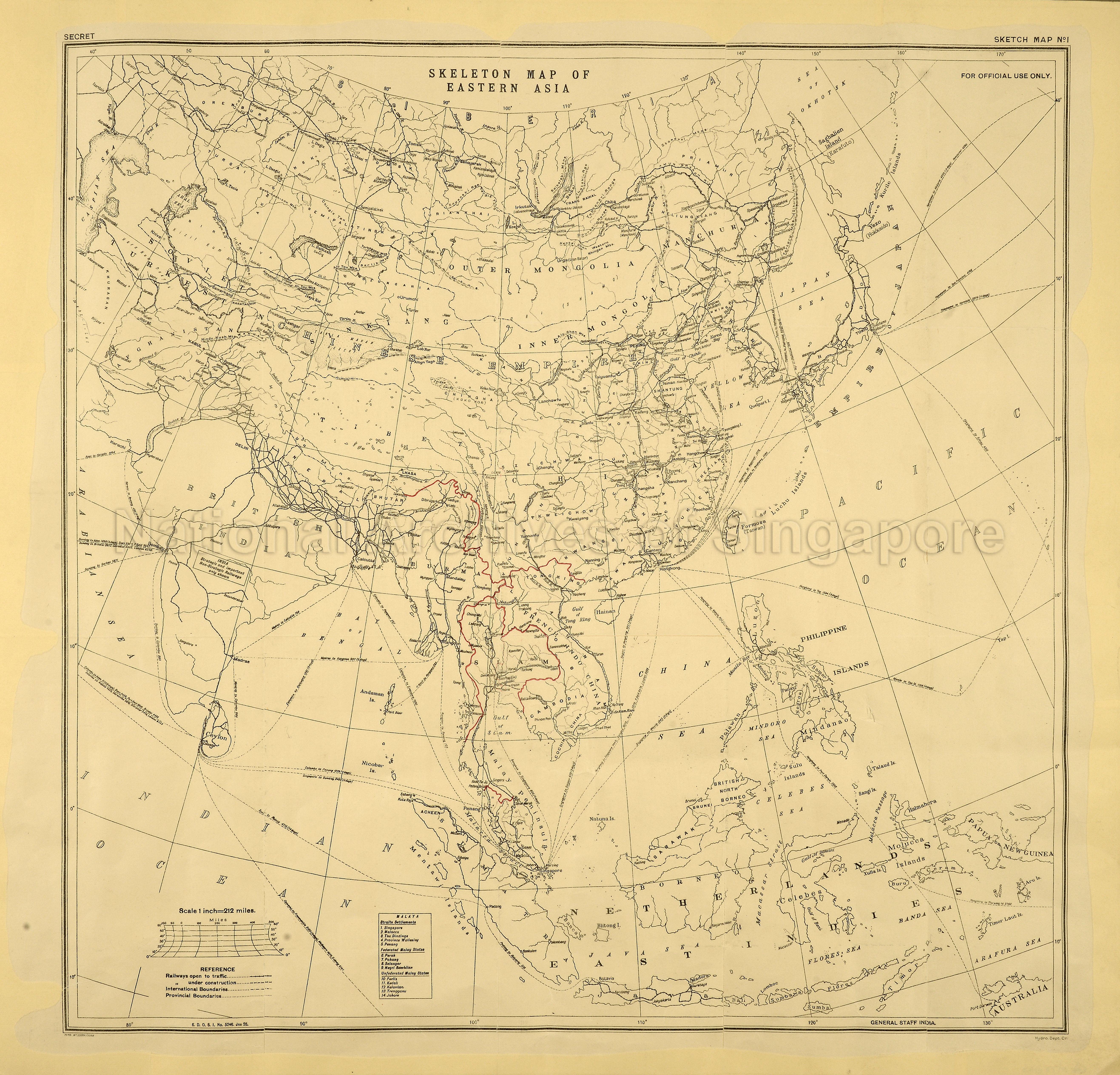 Skeleton map of East Asia
