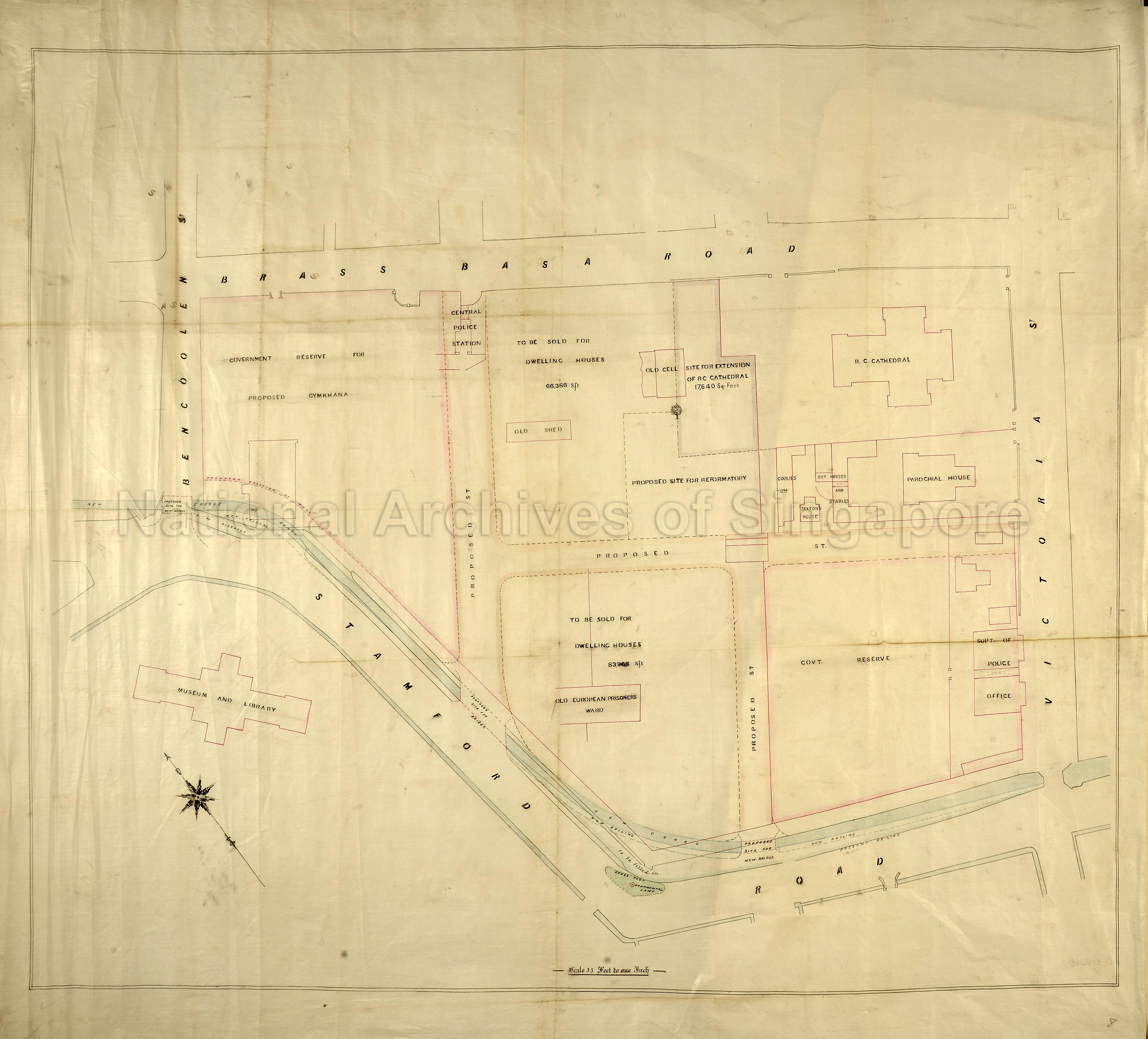 Bras Basah Road and Stamford Road area