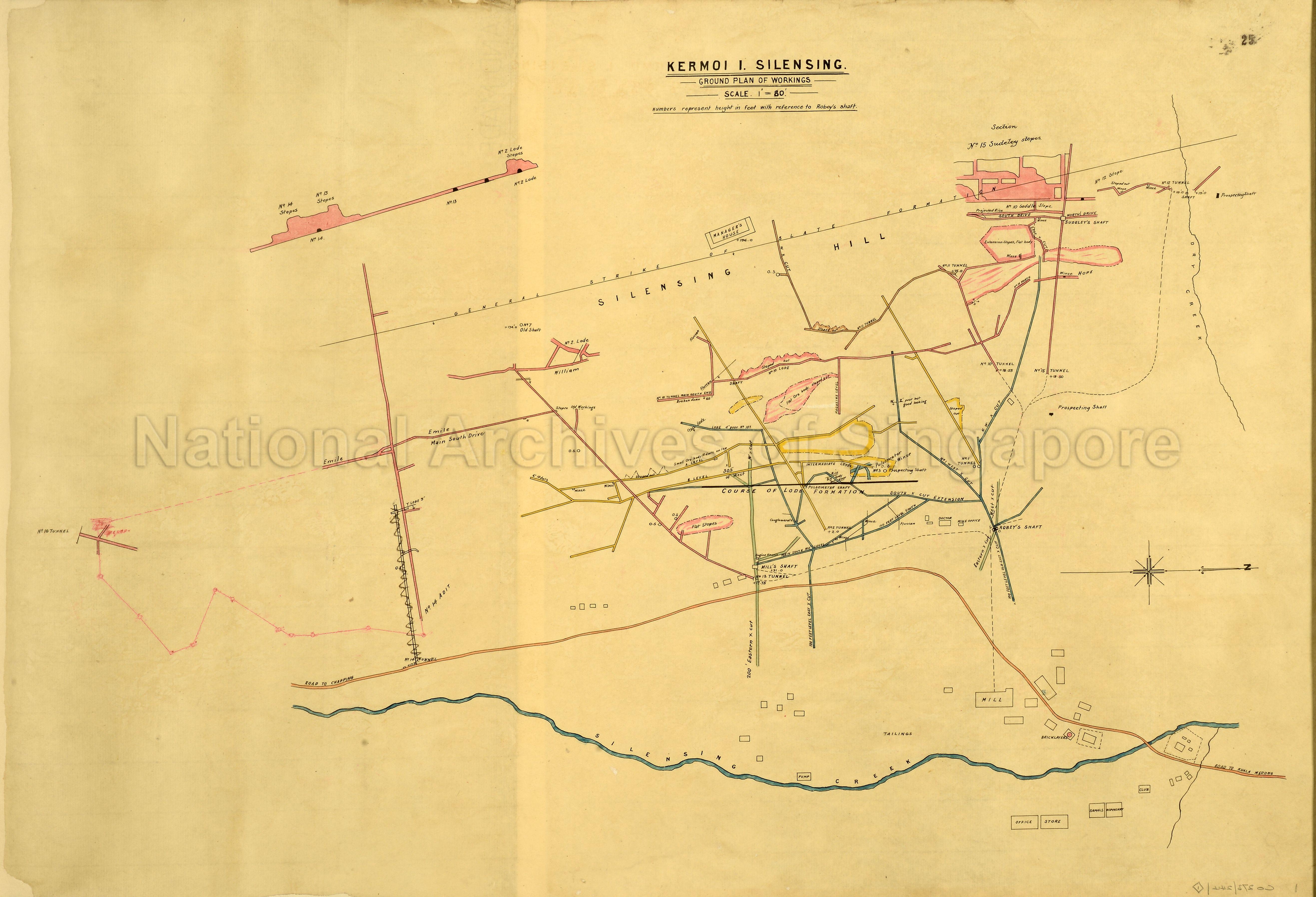 Kermoi I. Silensing: ground plan of (mine) workings