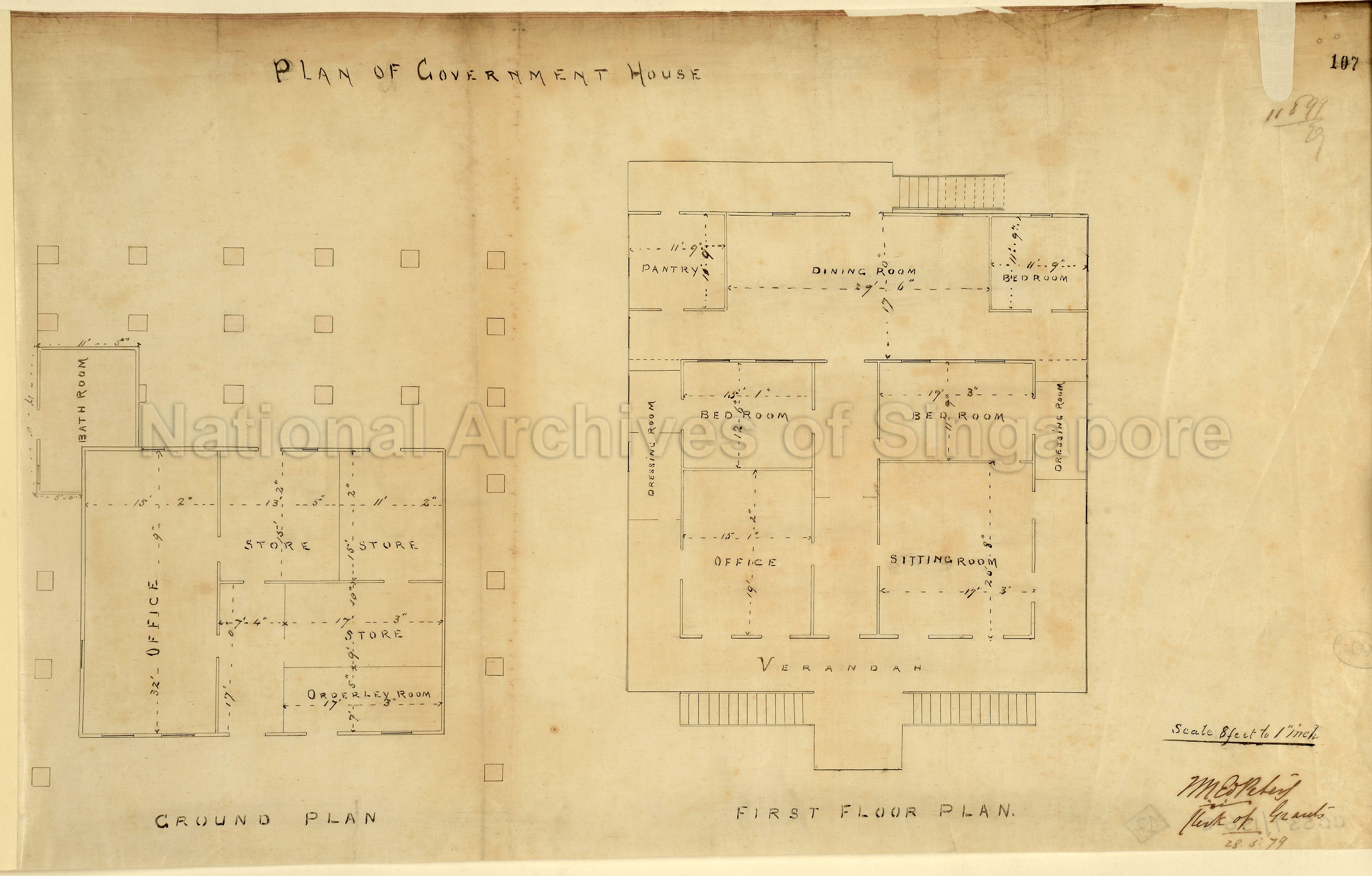 Government House: plan of ground and first floor
