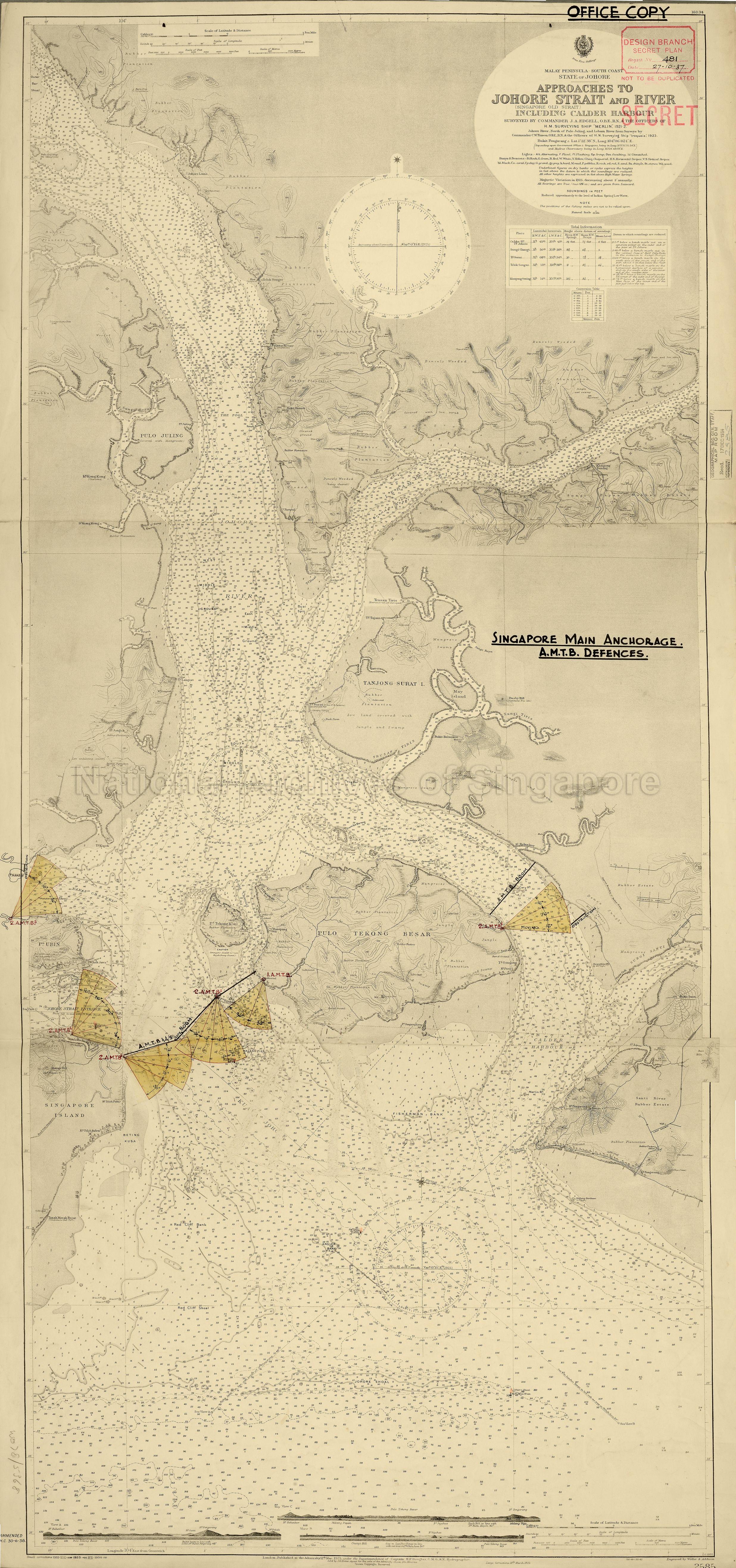 Singapore Main Anchorage: A.M.T.B. Defences