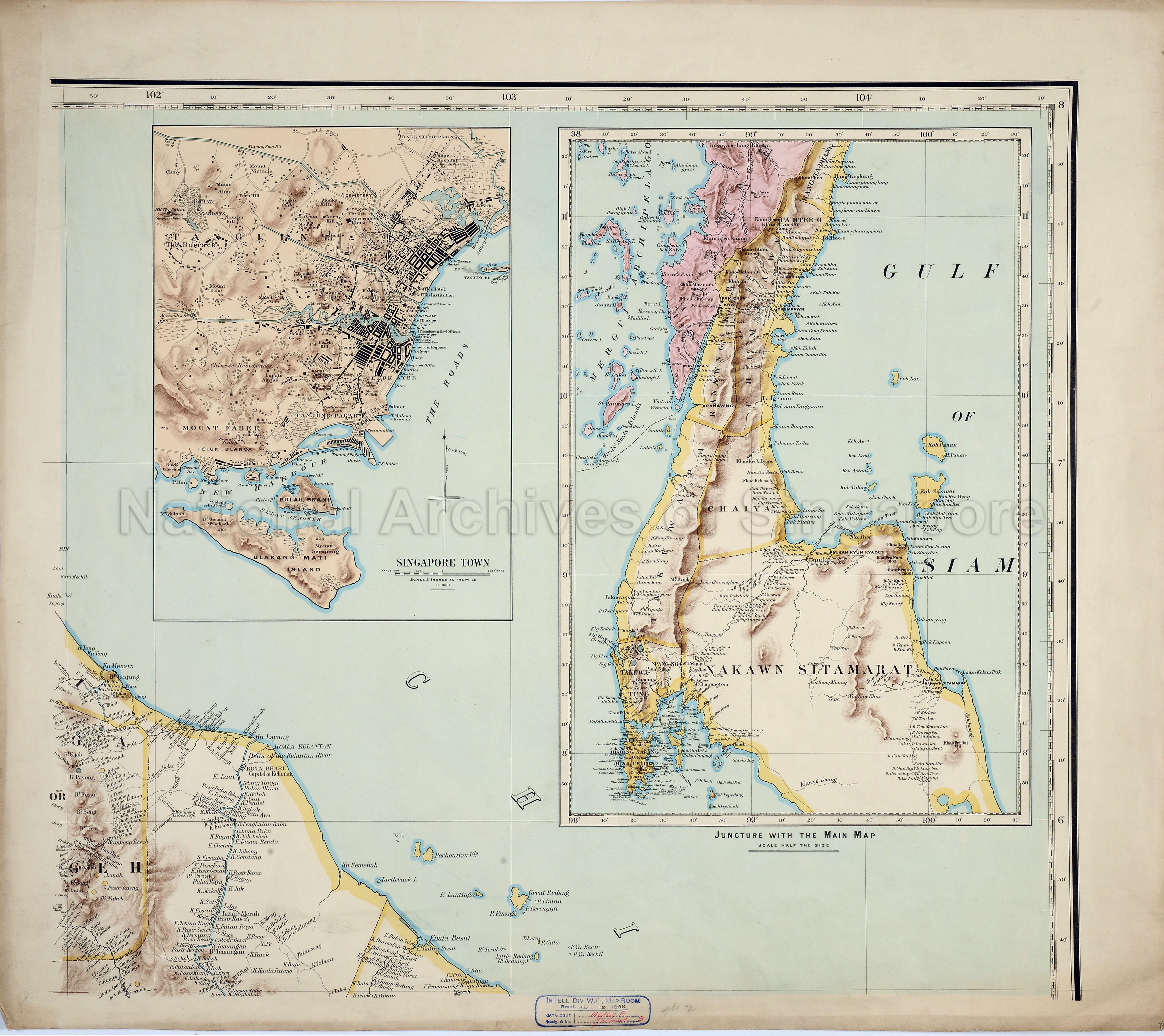 Malay Peninsula: Singapore Town and Gulf of Siam