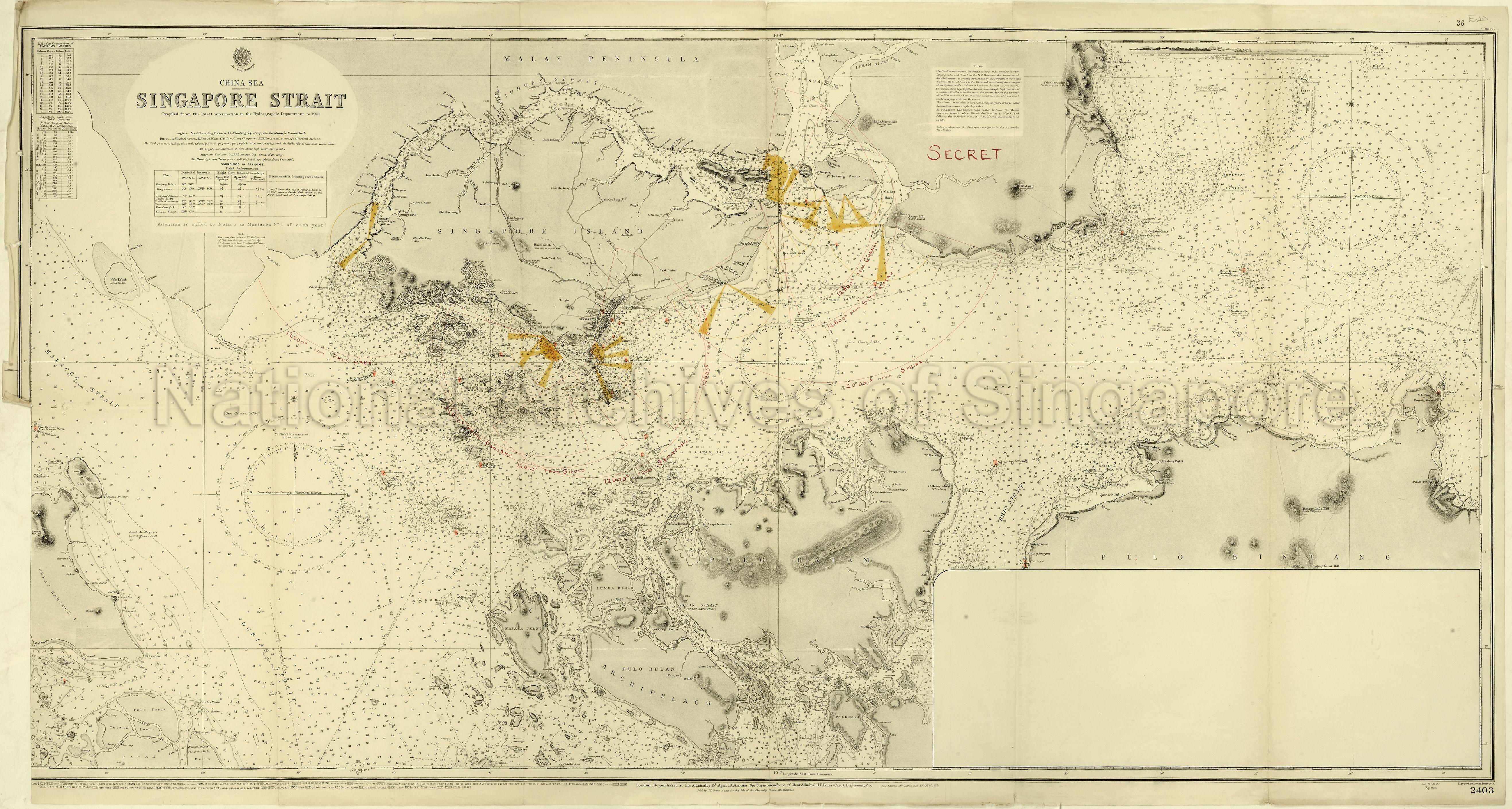 Singapore Strait. Admiralty chart no.2403