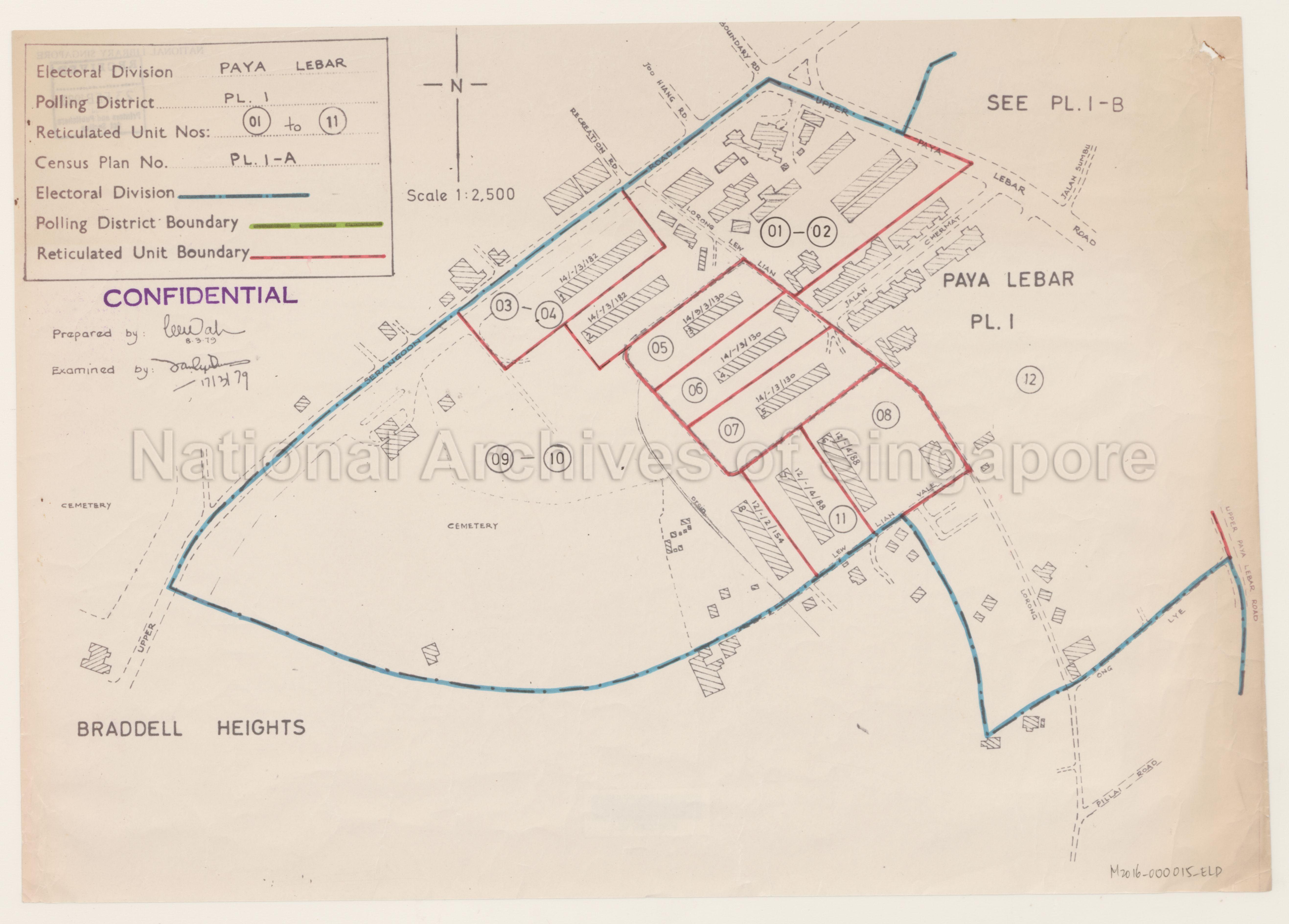 Electoral boundary map - Paya Lebar