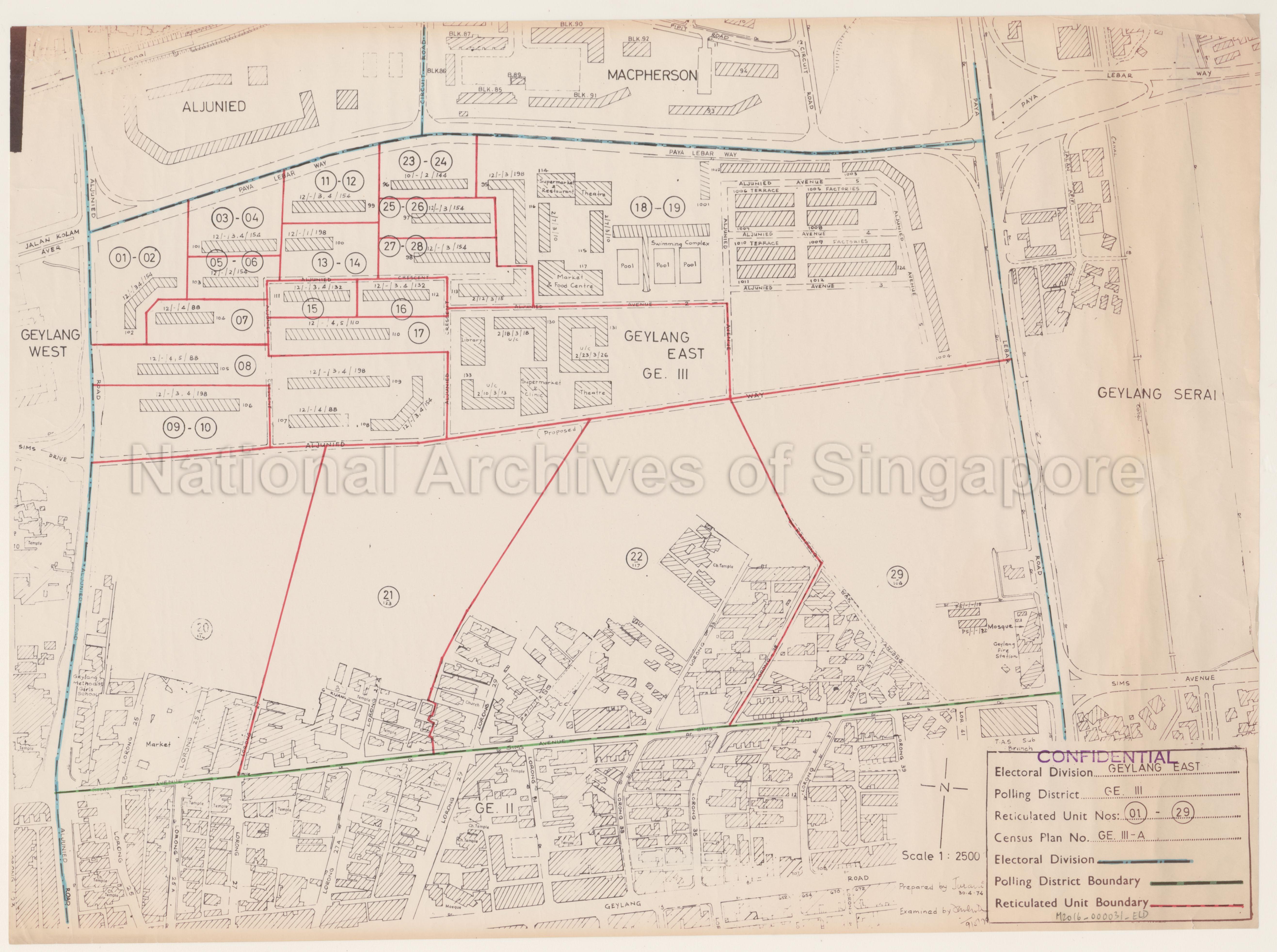 Electoral boundary map - Geylang East