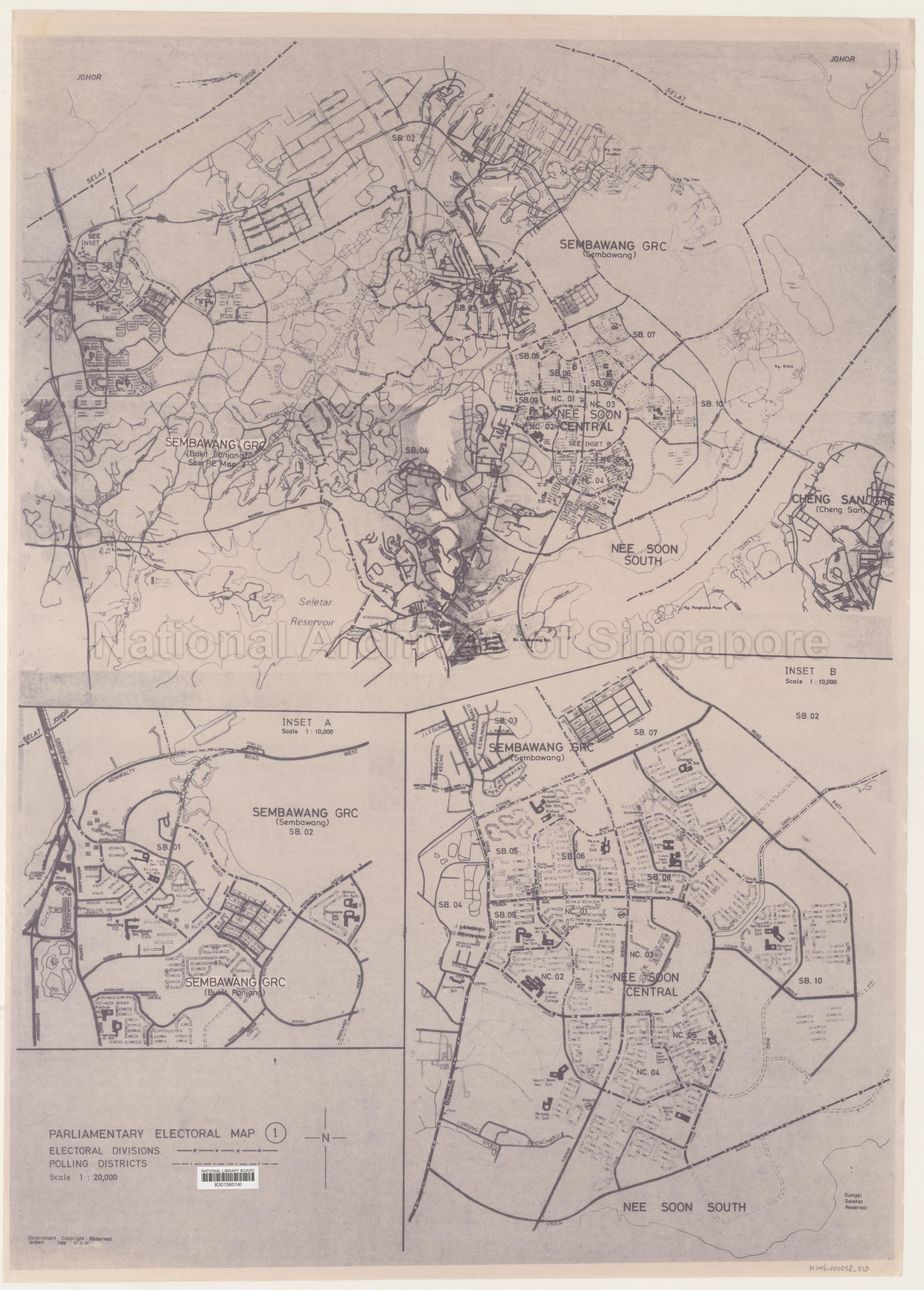 Electoral boundary map - Sembawang GRC, Nee Soon Central