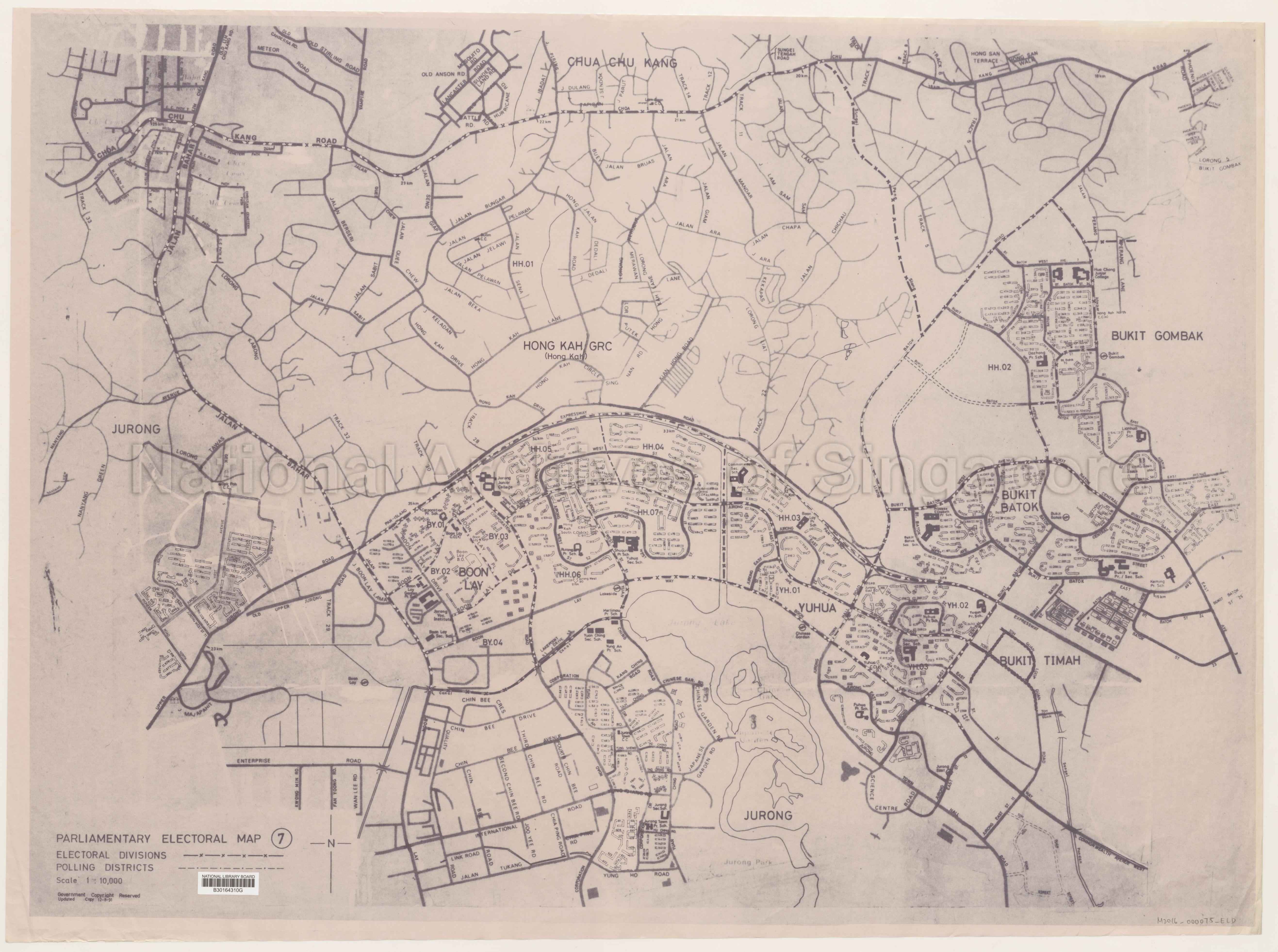 Electoral boundary map - Hong Kah GRC, Boon Lay, Yuhua