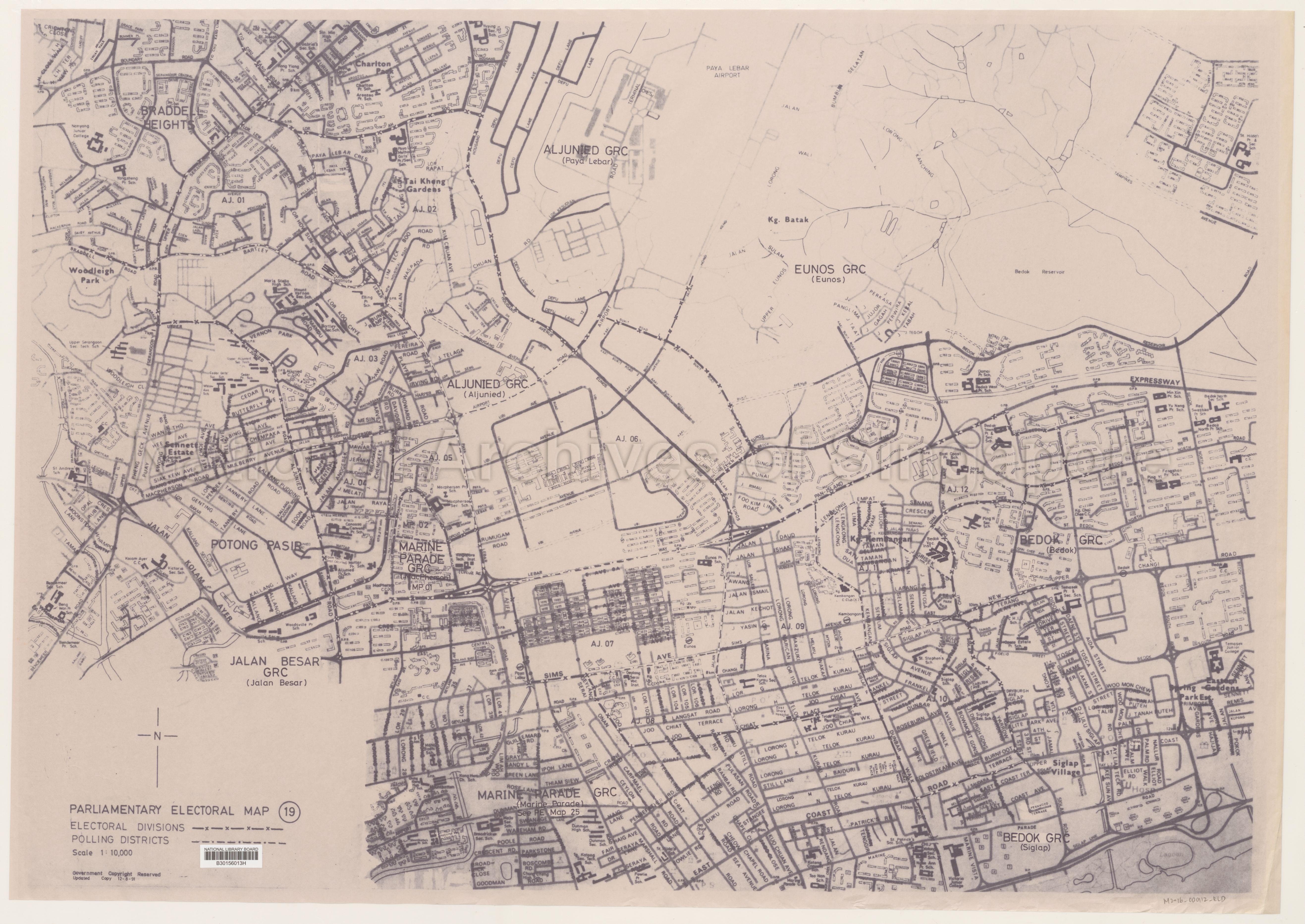 Electoral boundary map - Aljunied GRC (Aljunied), Marine  …