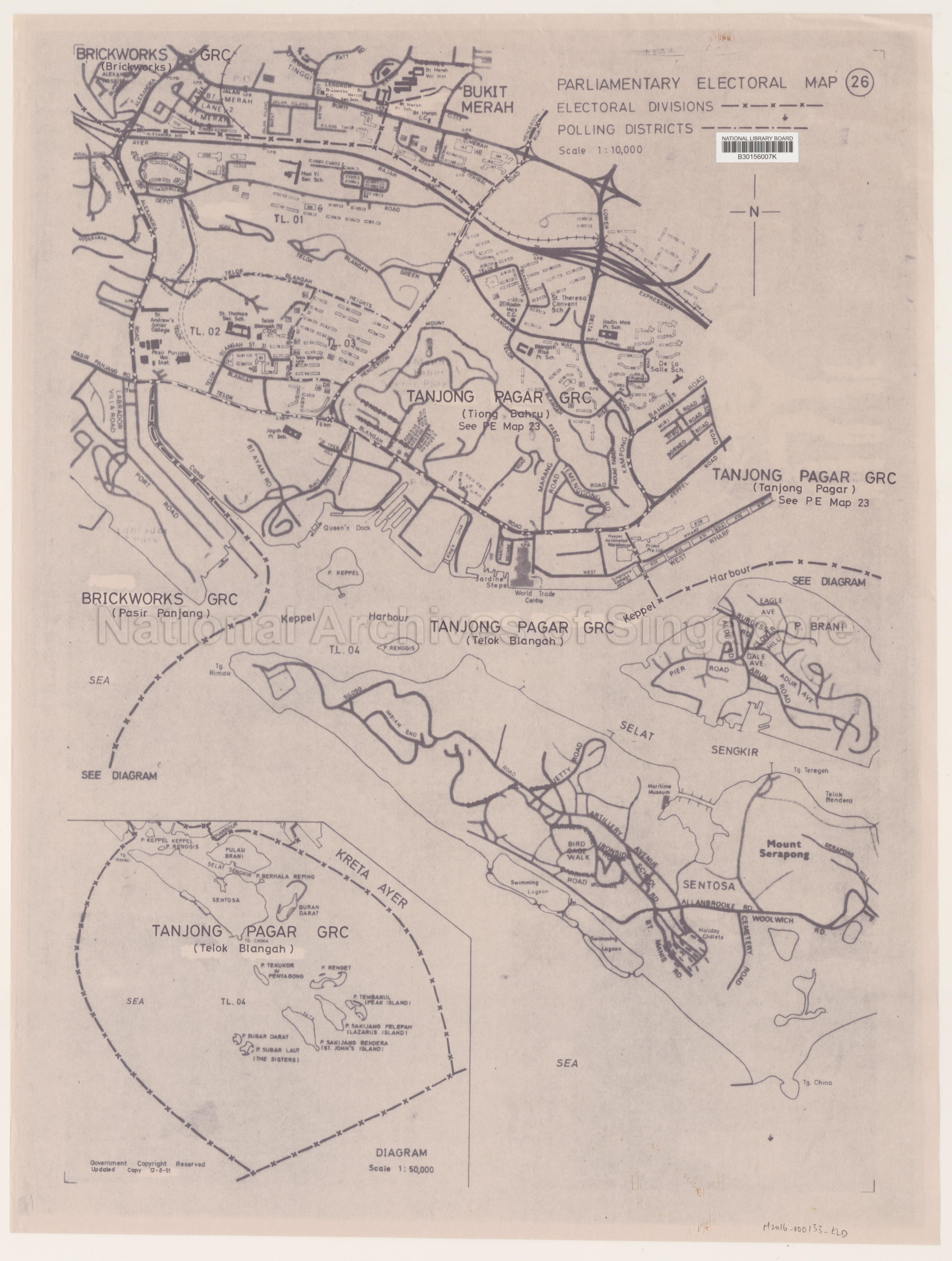 Electoral boundary map - Tanjong Pagar GRC
