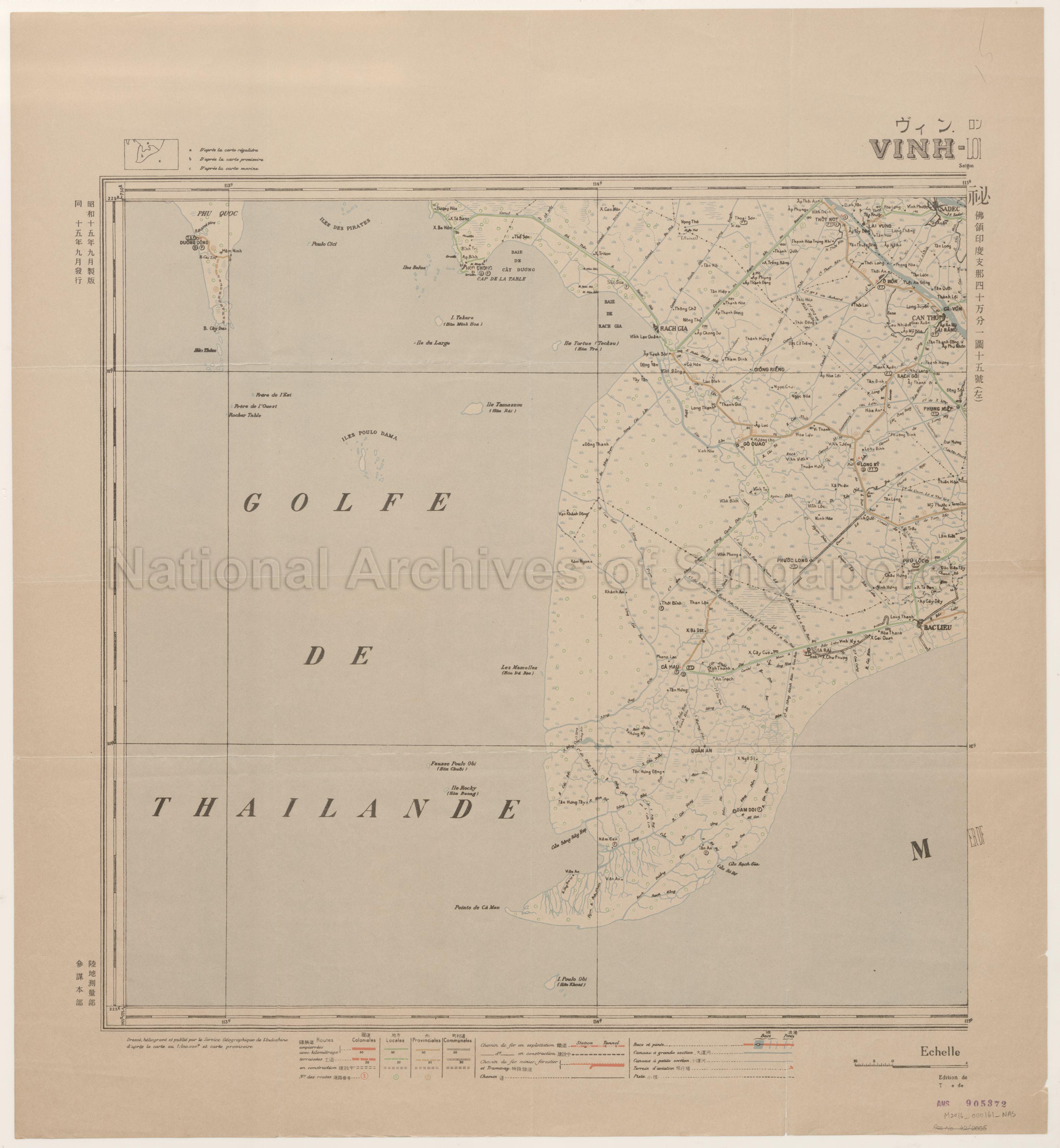 Japanese Army Map : French Indochina Vietnam