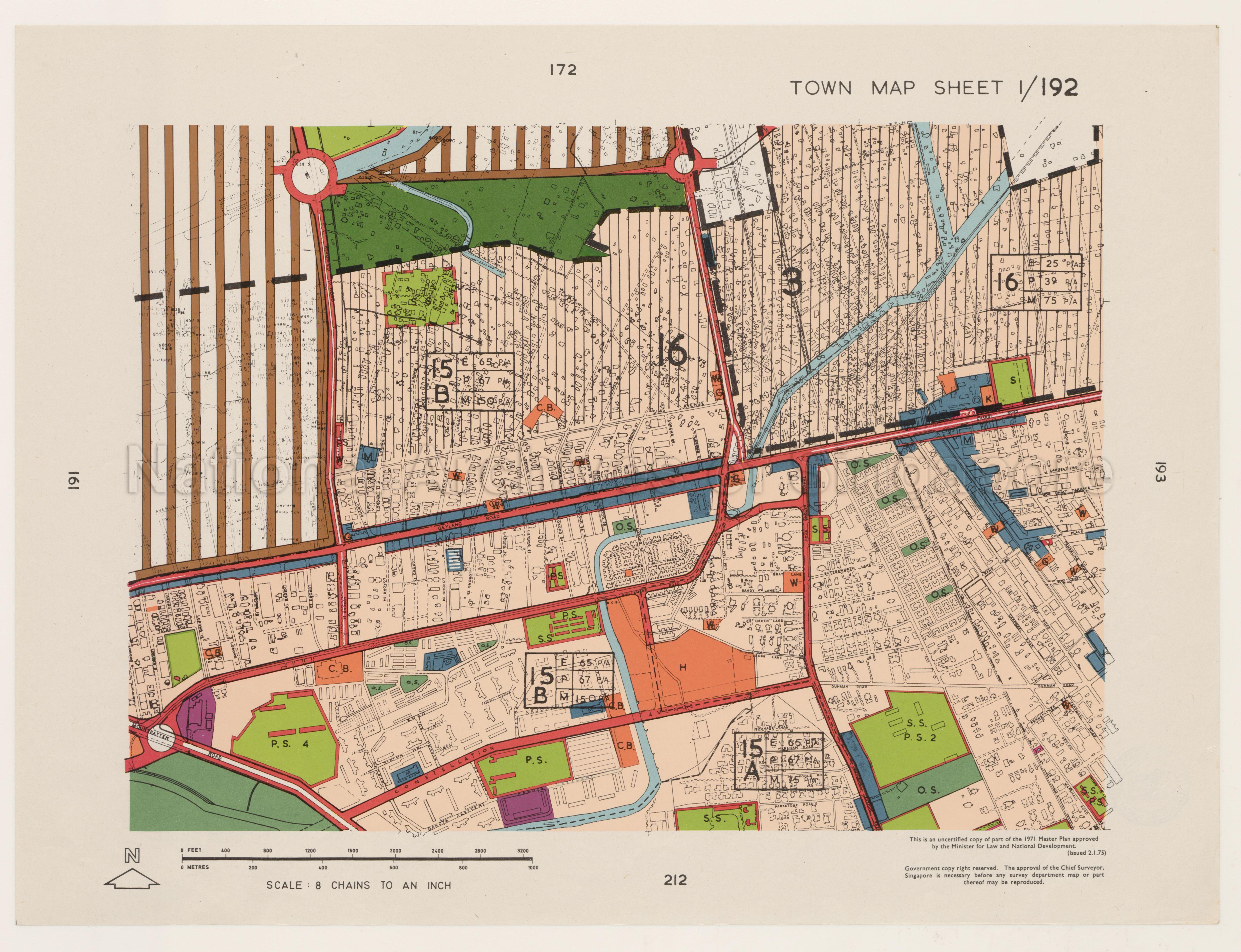 1971 Master Plan: Town Map Sheet 1/192