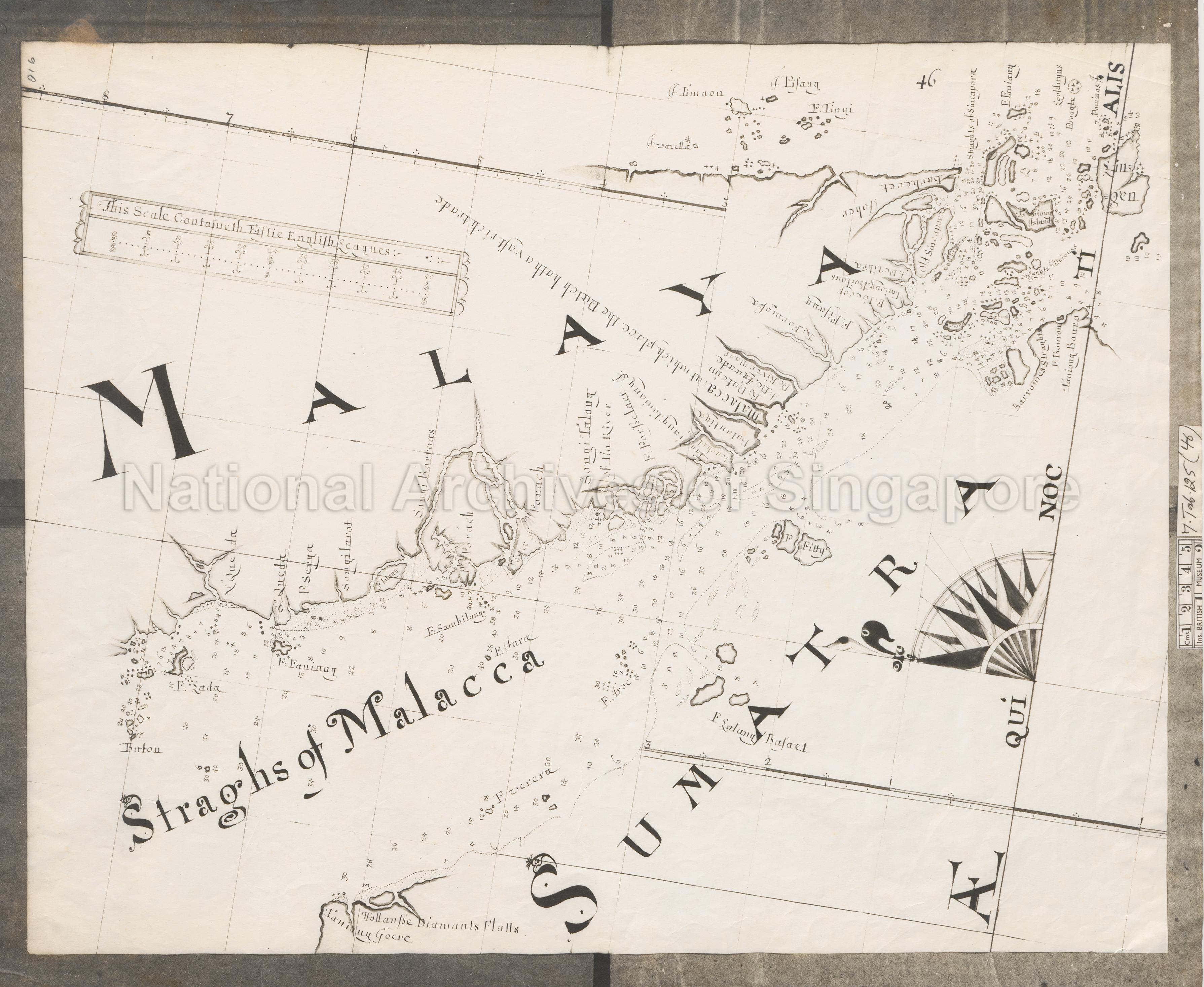 Manuscript Chart of Strait of Malacca and Singapore