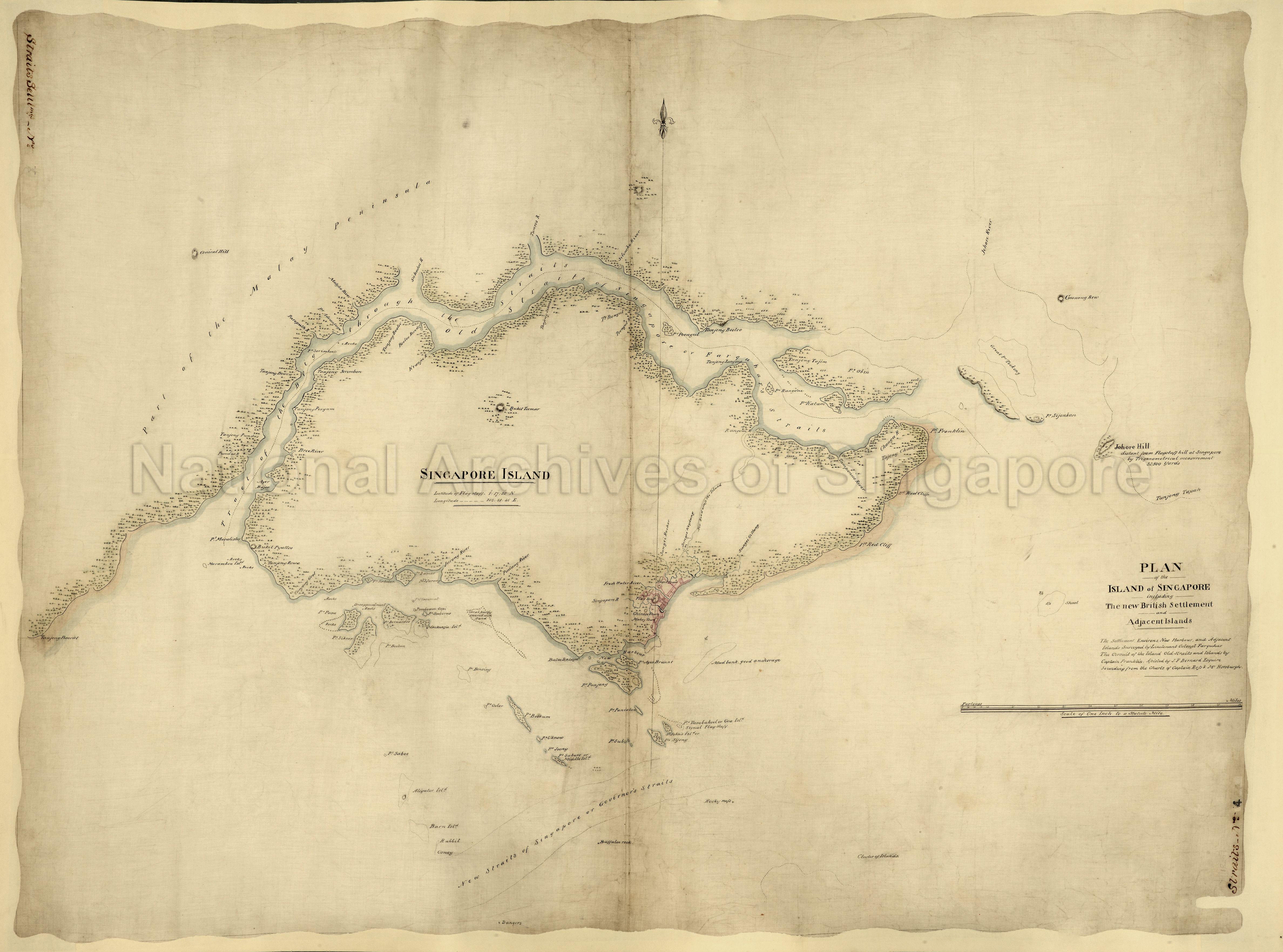 Plan of the Island of Singapore including the new British  …