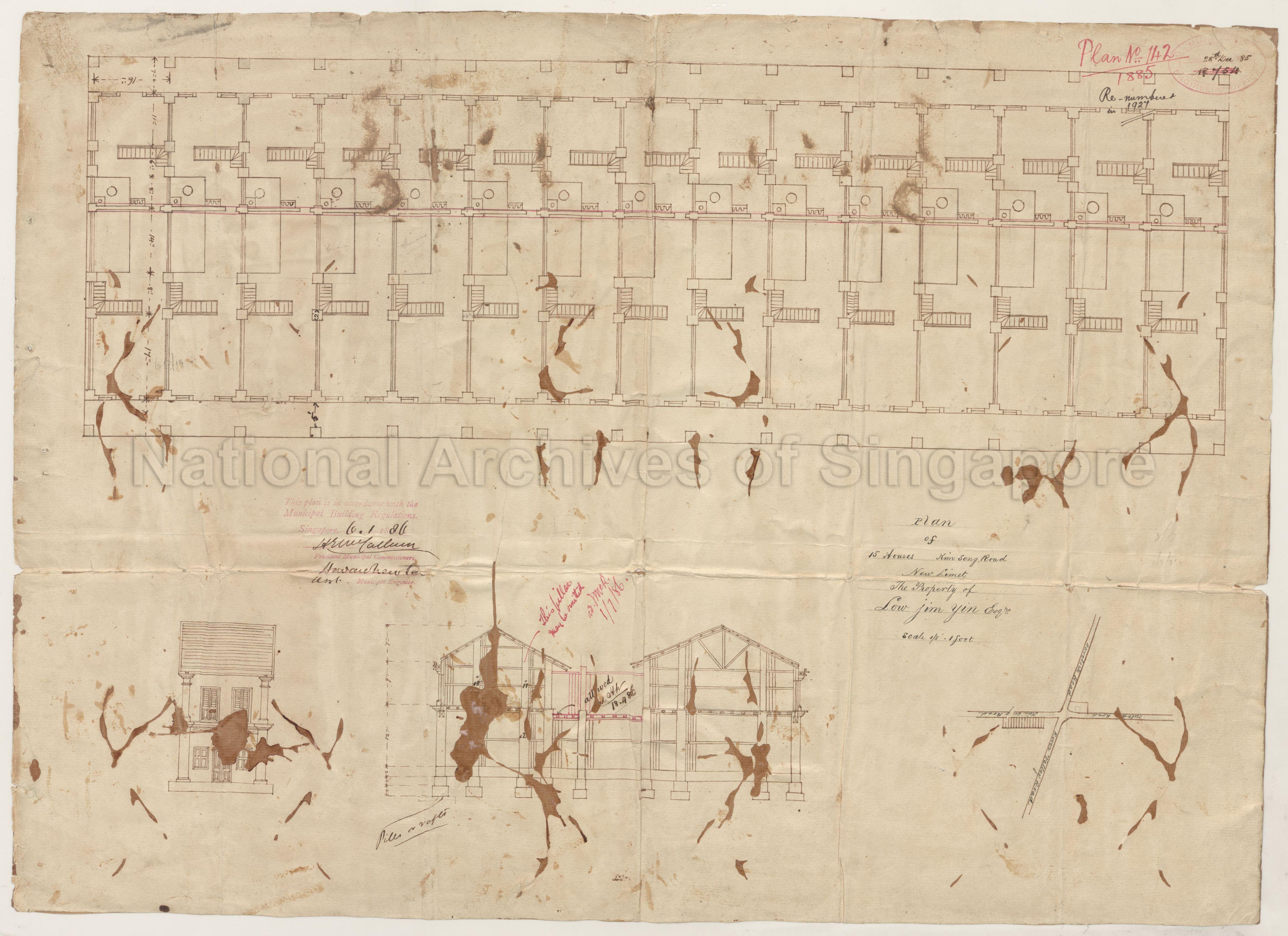 PLAN OF FIFTEEN HOUSES