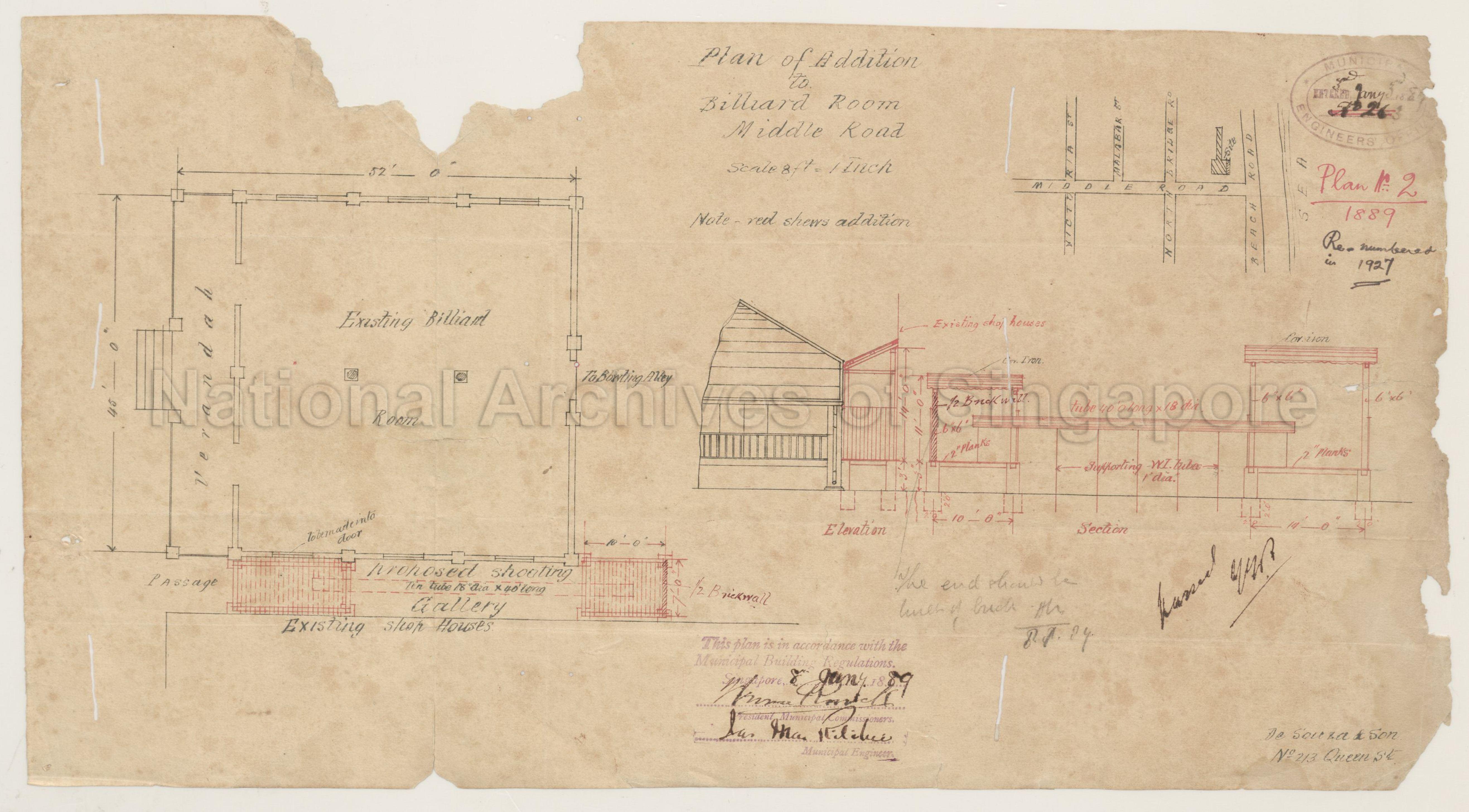 ADDITION TO BILLIARD ROOM