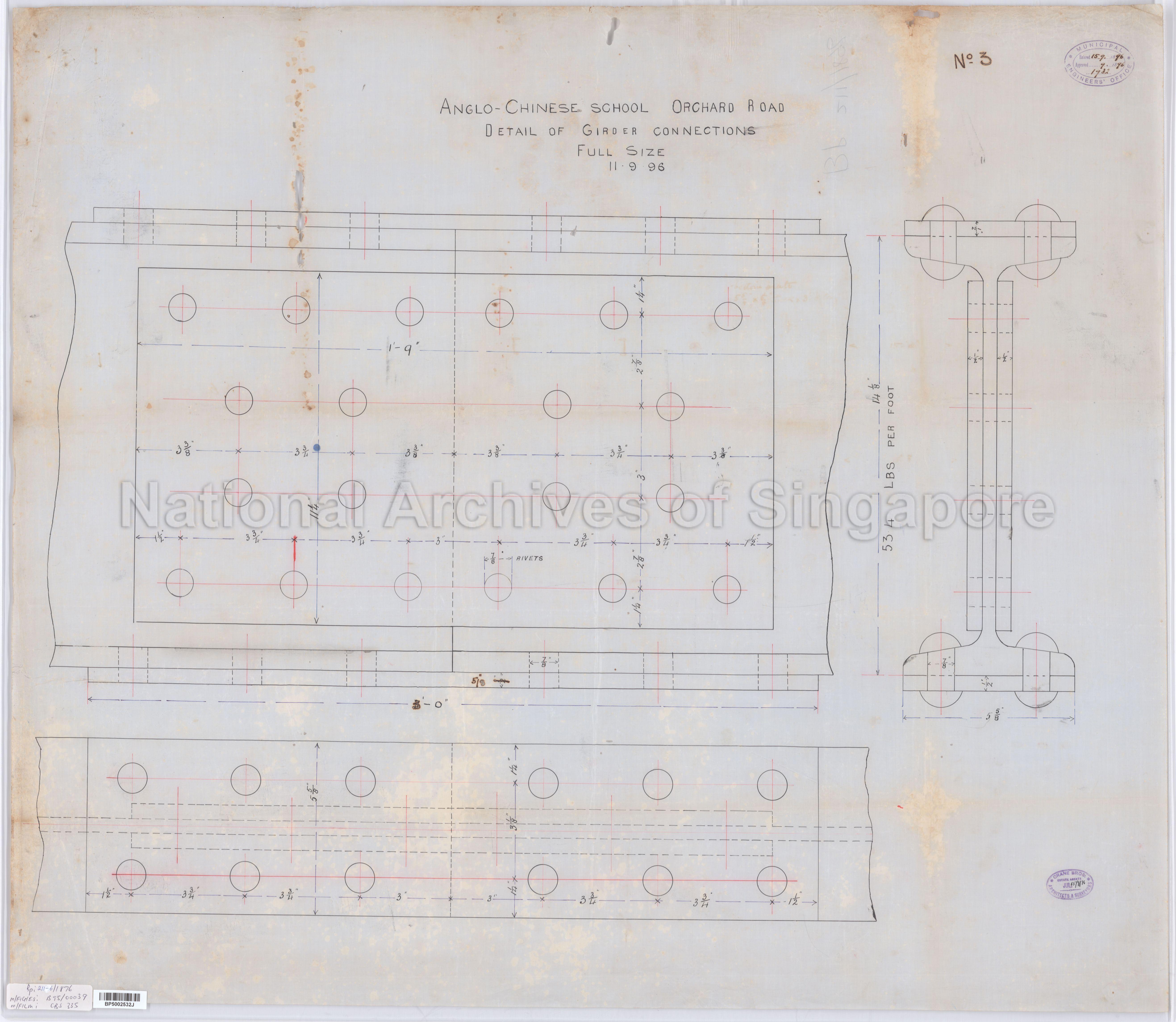 DETAIL OF GIRDER CONNECTIONS