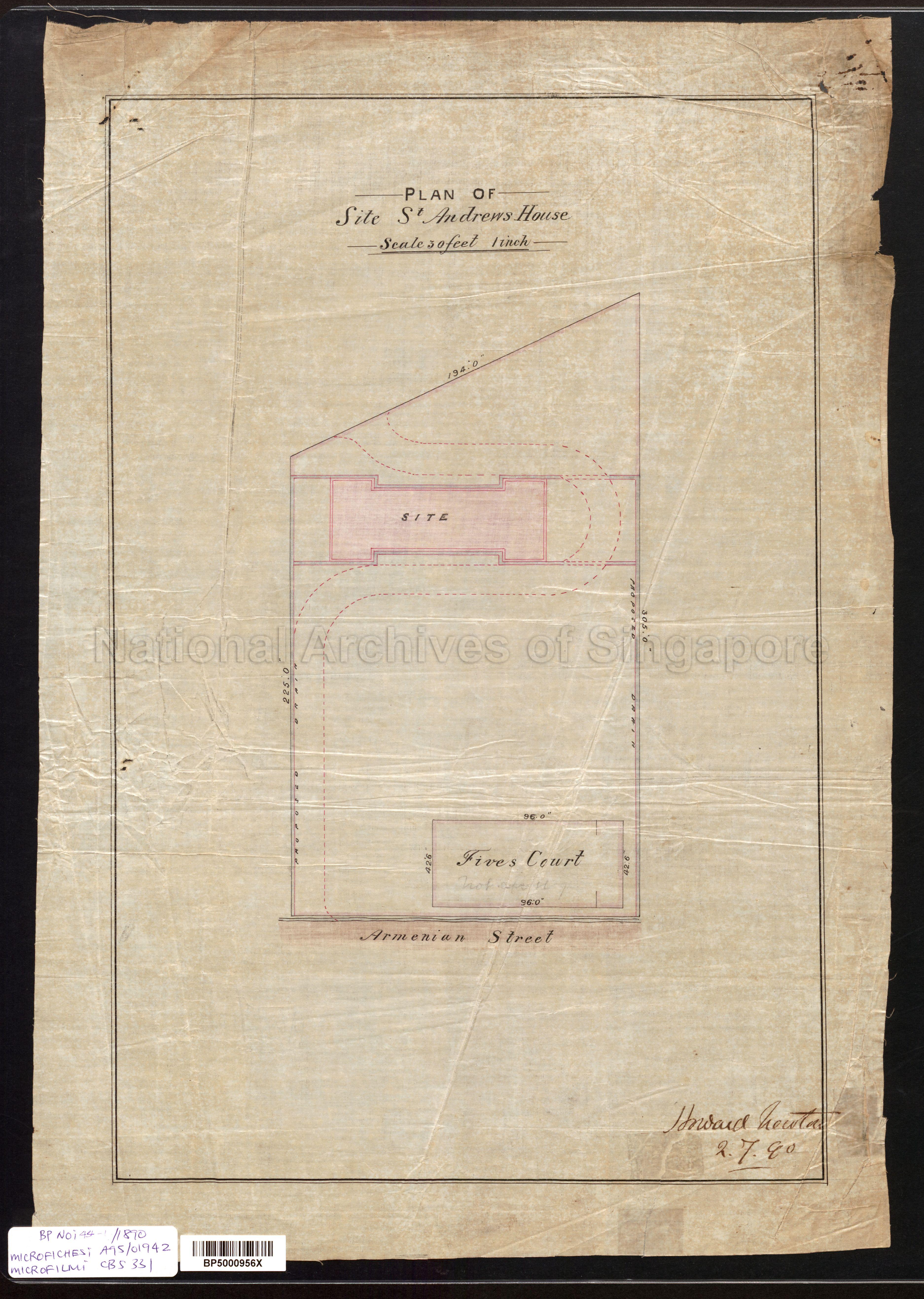 ST ANDREW'S HOUSE - DORMITORY, SITE PLAN