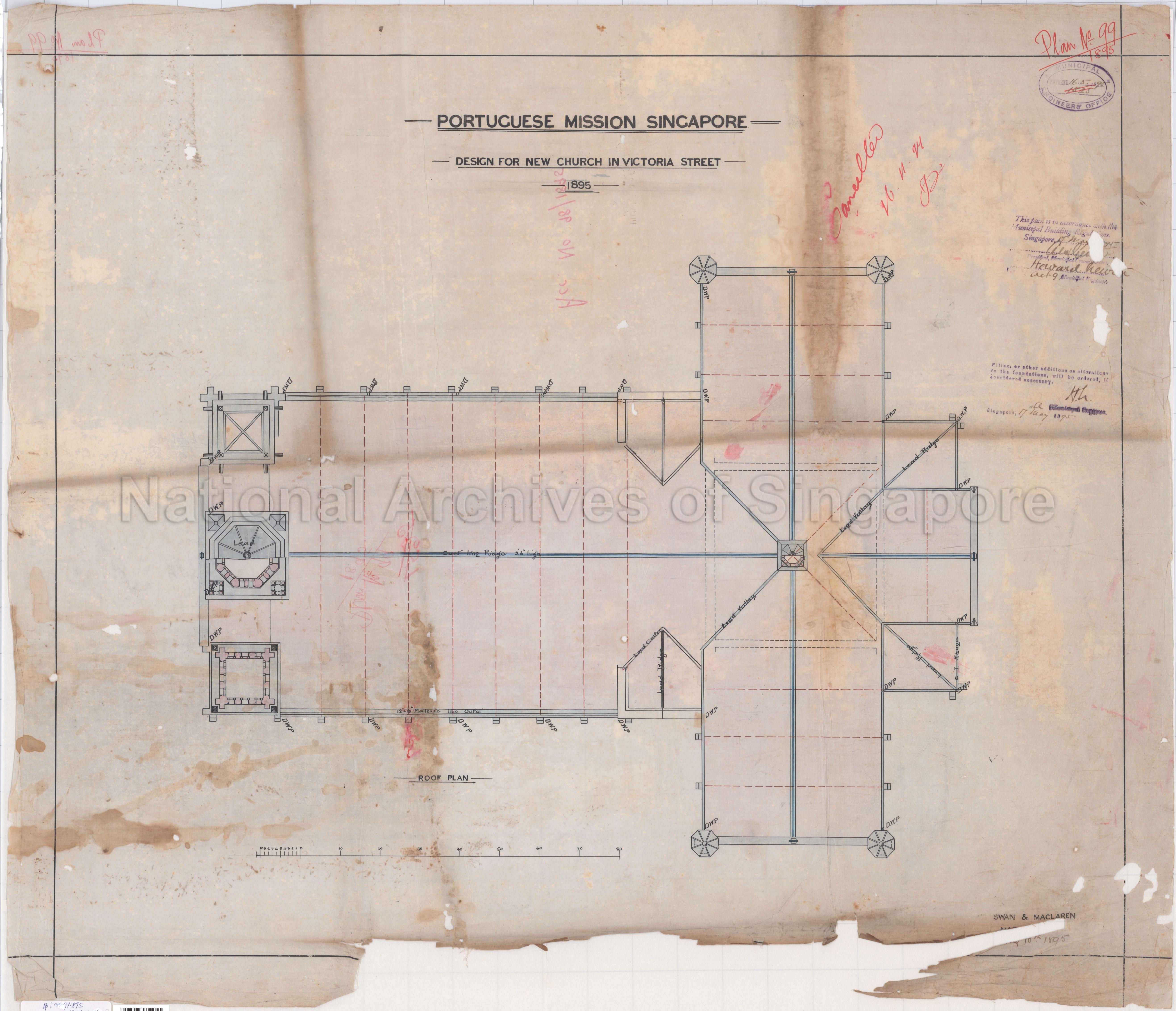 PORTUGUESE MISSION SINGAPORE - DESIGN FOR NEW CHURCH, ROOF  …