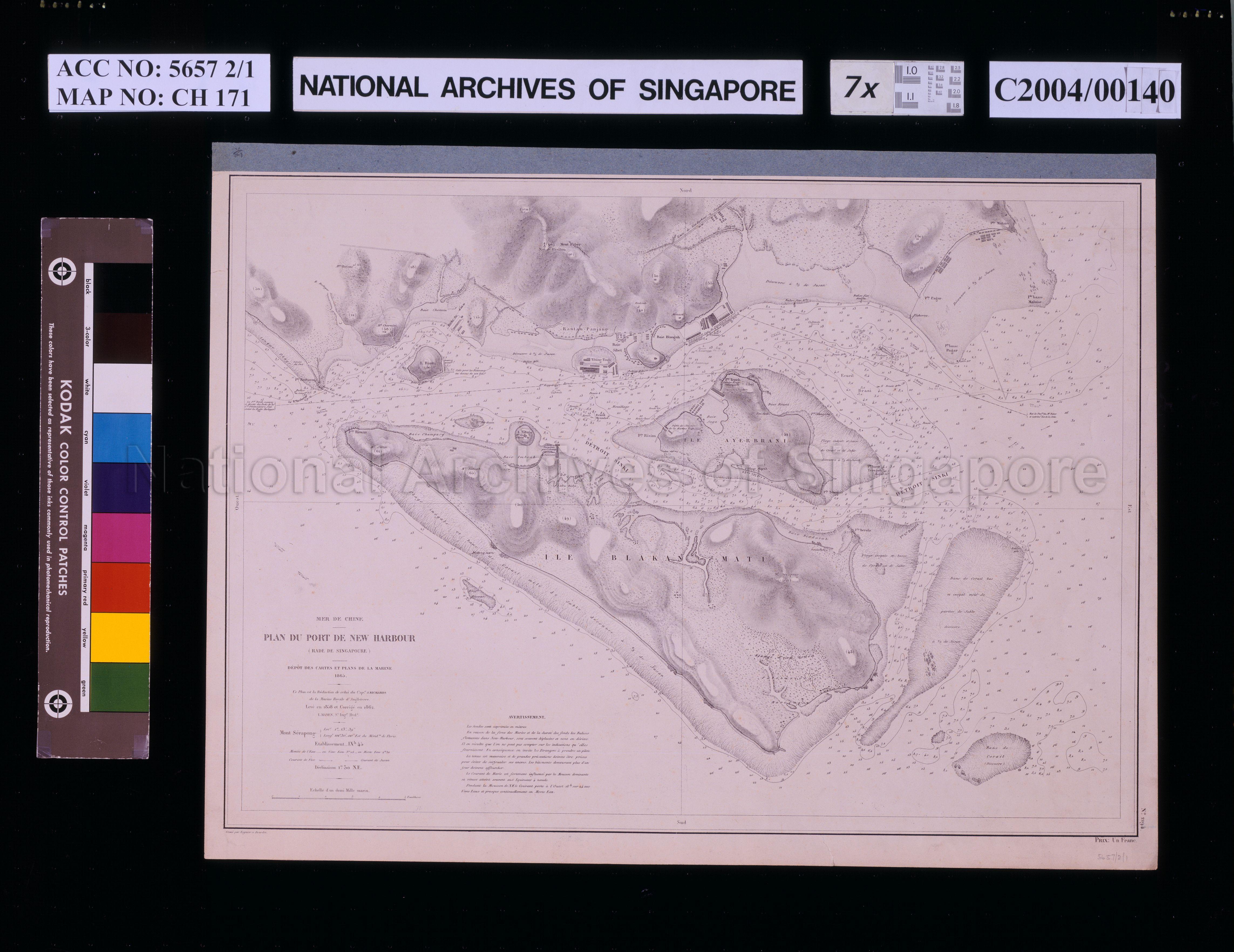 Mer De Chine. Plan Du Port De New Harbour (Rade De Singapore …