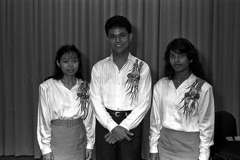 Three of the 25 persons who were born on August 9, 1965 and chosen to lead the Pledge ceremony at National Day Parade 1990